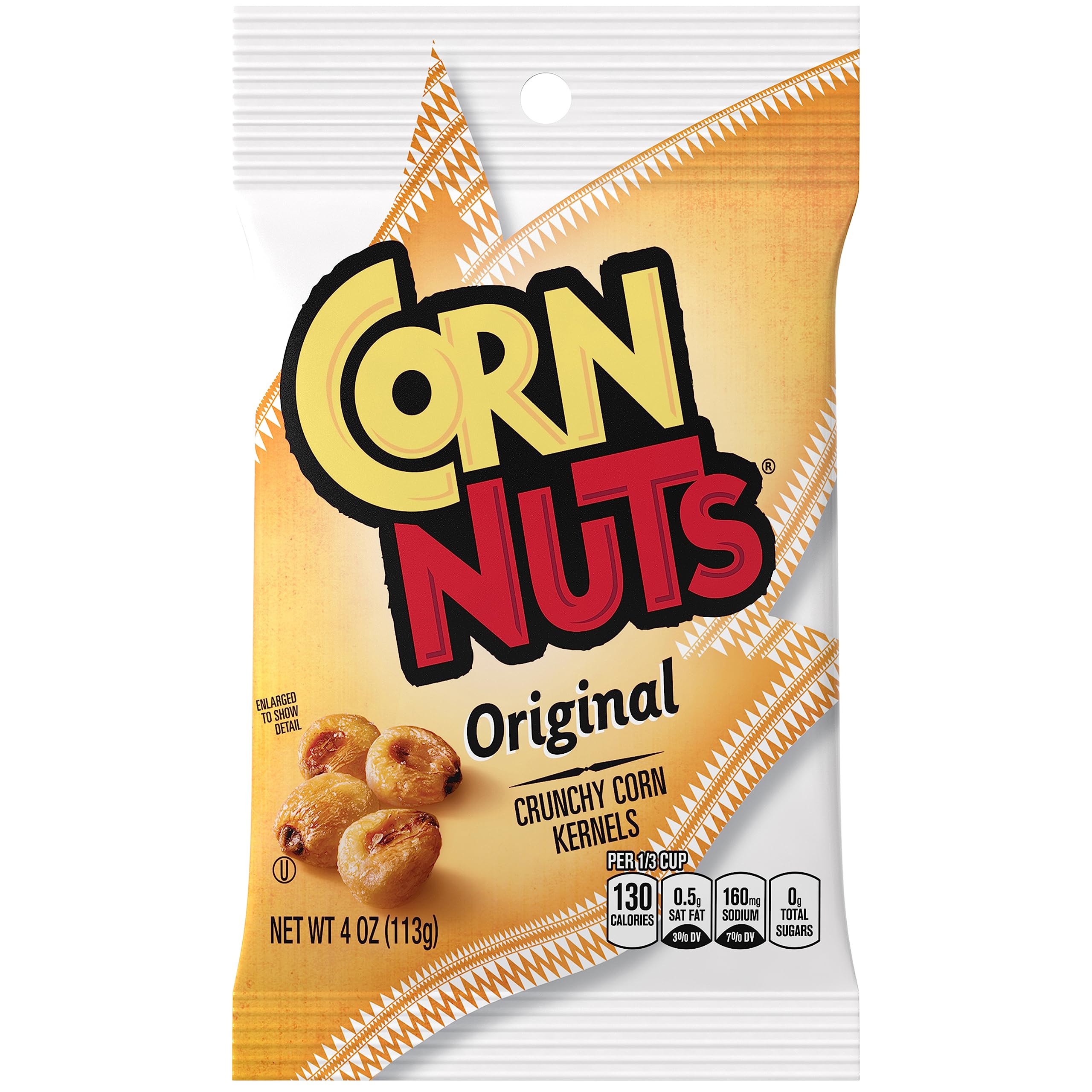 **Crunchy Original Flavored Corn Nuts Snacks - 4oz Bag | Gluten-Free Corn Kernels for Adults | Perfect for Road Trips, Movie Nights & Office Snacking**