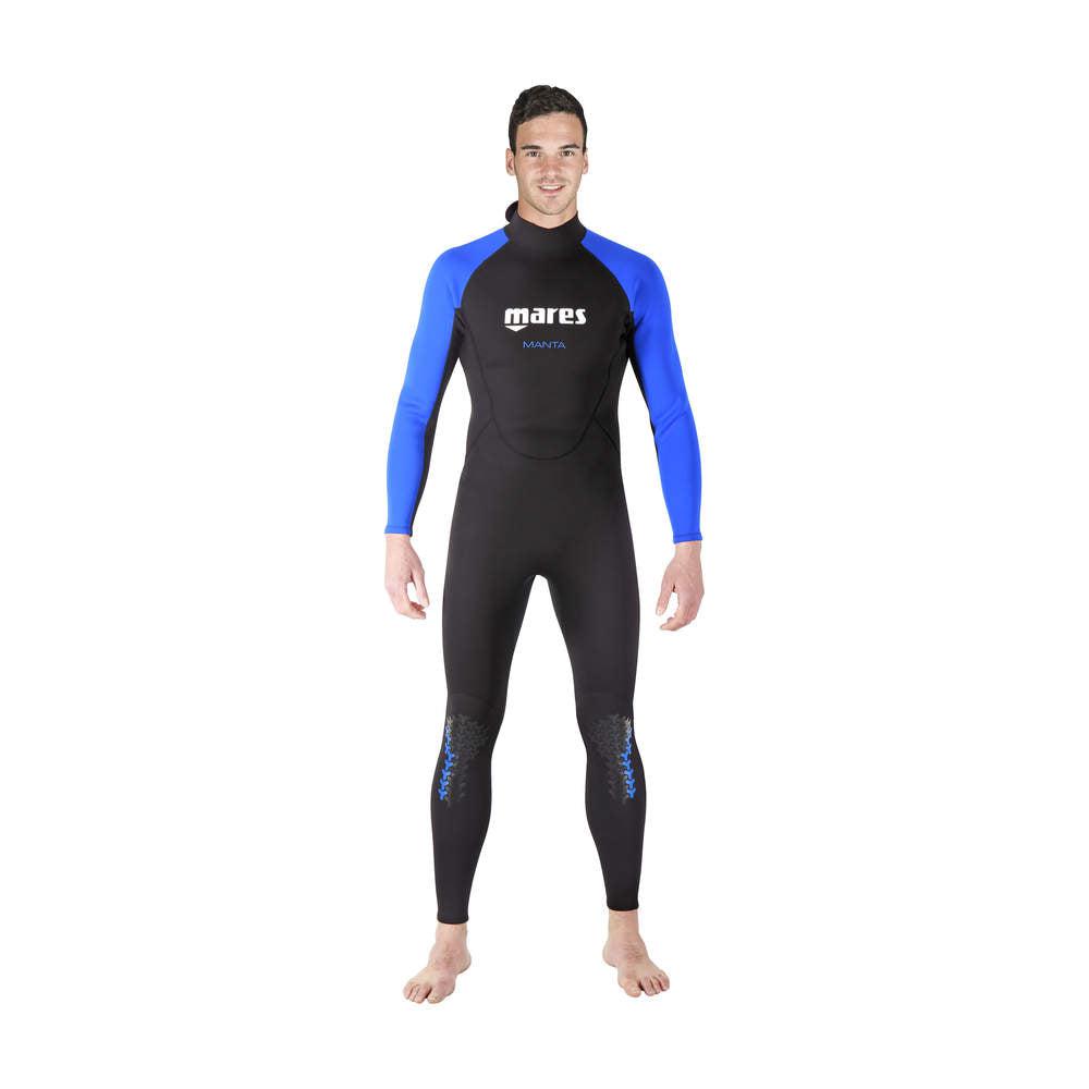 Mares Steamer MANTA Men's Wetsuit - 3mm Neoprene Full Body Scuba Diving Suit for Warm Water | Perfect for Snorkeling, Surfing & Water Sports