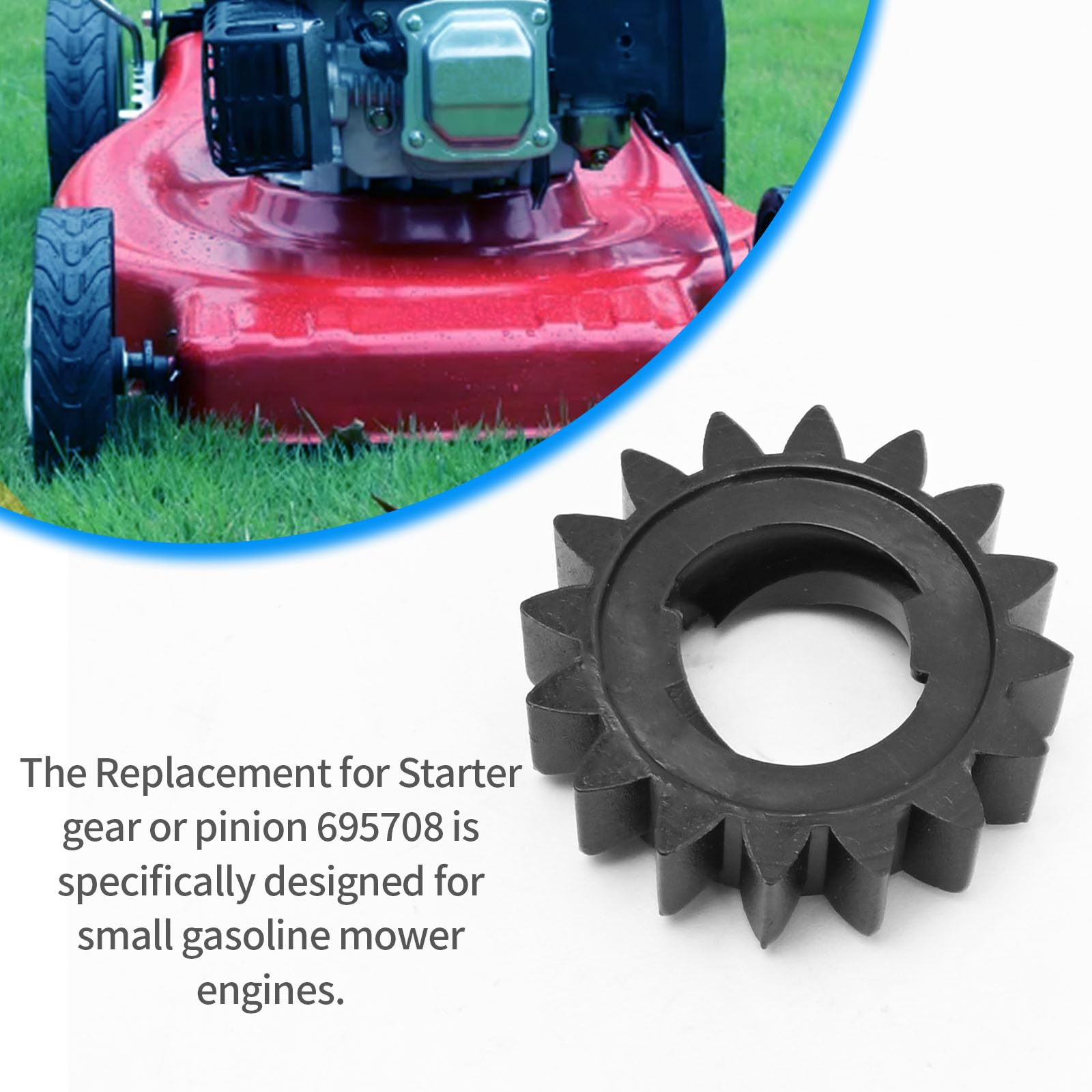 EATAKWARD 695708 Starter Pinion Gear Replacement Compatible with Briggs & Stratton 693059 280104 693058 280104S & Toro M83184 Lawn Tractor Mower - Perfect for Lawn Mower Engine Repair and Maintenance