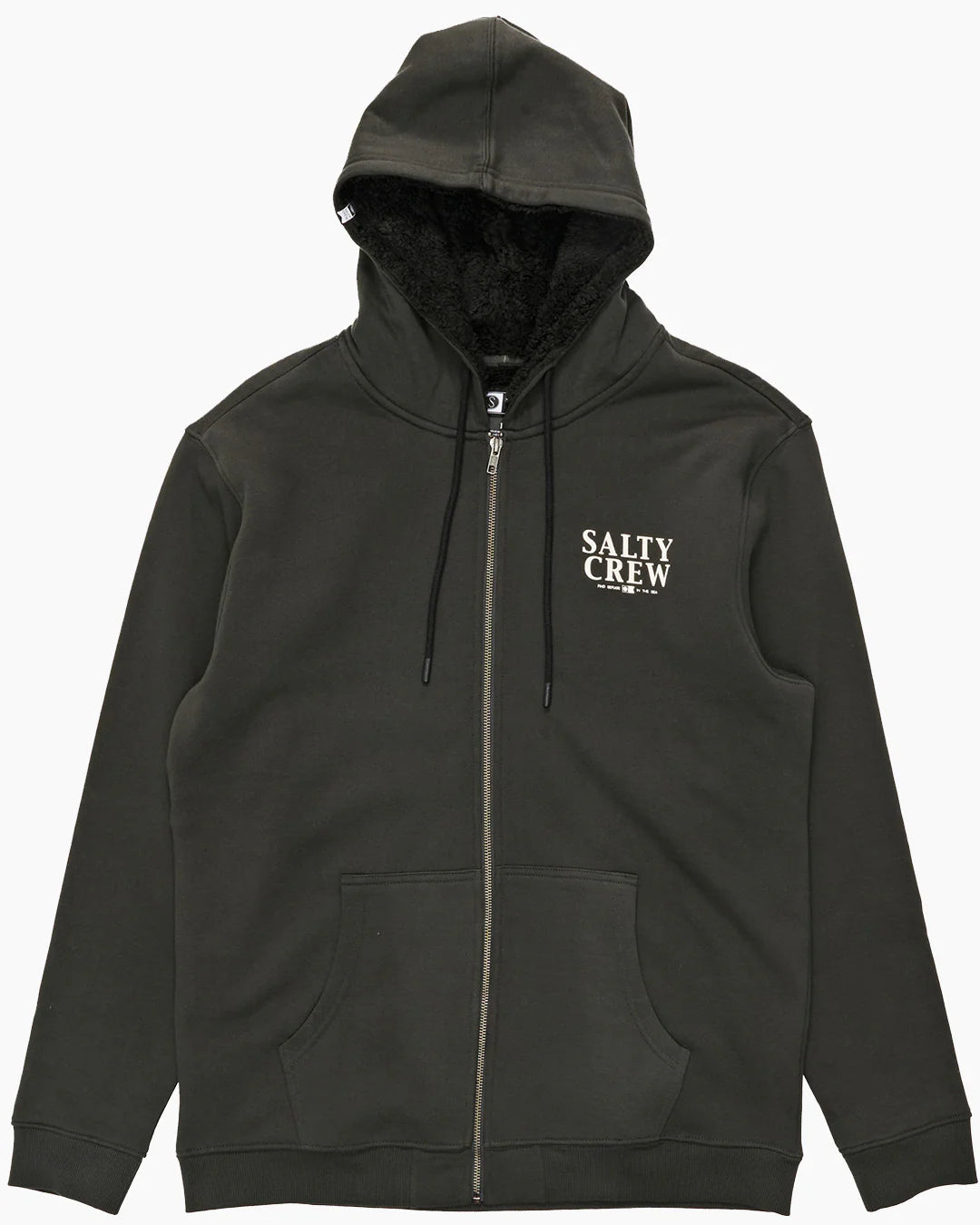 Salty Crew Yellowfin Fleece Lined Zip Through Hood - Warm & Comfortable Fishing Hoodie for Men - Perfect for Cold Weather Fishing & Outdoor Activities
