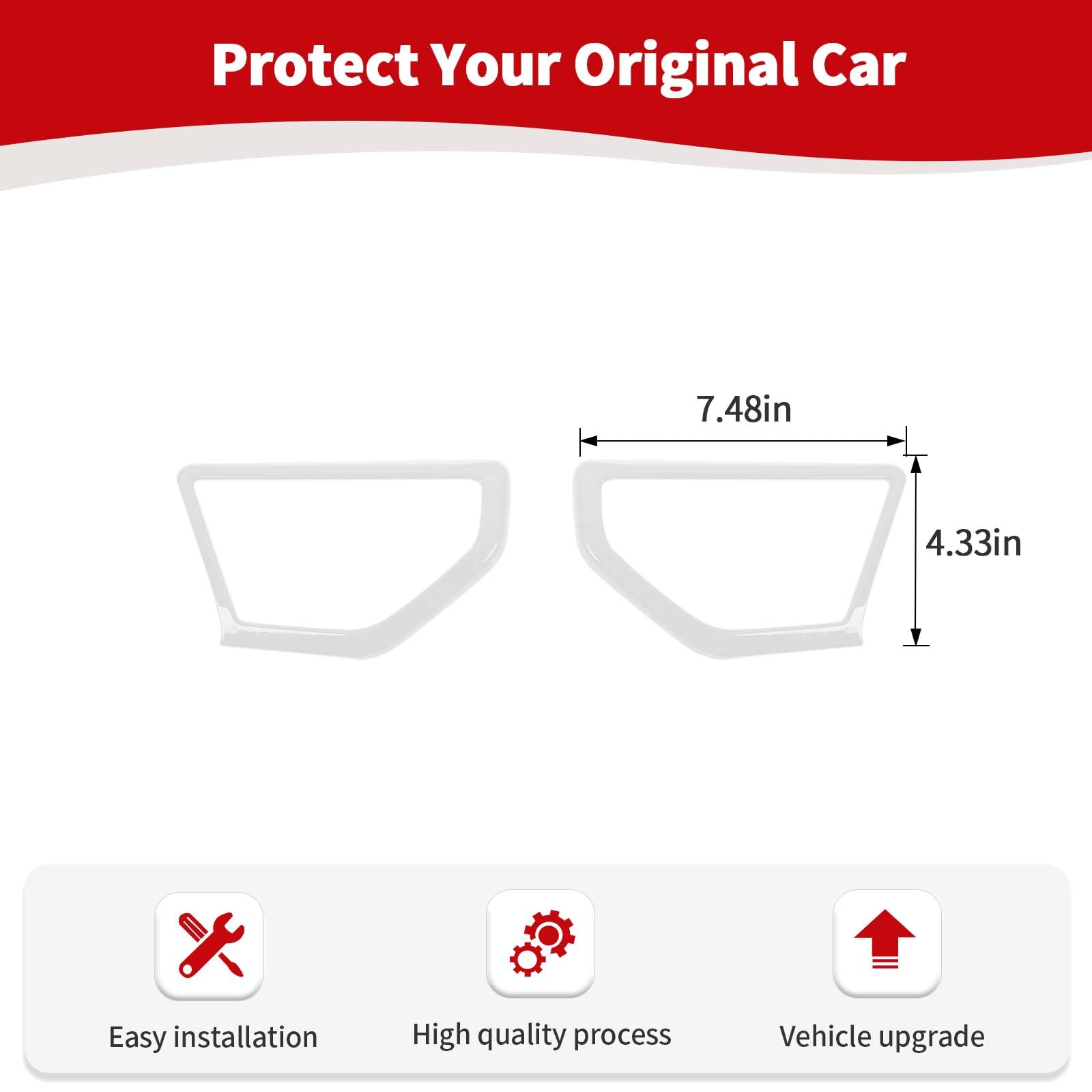 Jeep JL A Pillar Speaker Trim Cover - White Interior Accessories for Jeep Wrangler JL/JLU & Gladiator JT (2018-2024) - 2pcs Set - Perfect for Car Audio Upgrades & Interior Customization