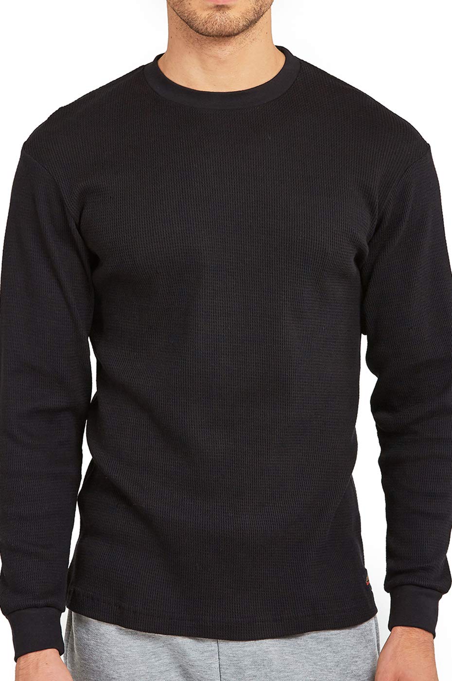 Men's Classic Waffle-Knit Thermal Shirt - Warm Long Sleeve Base Layer for Winter, Hiking & Outdoor Activities
