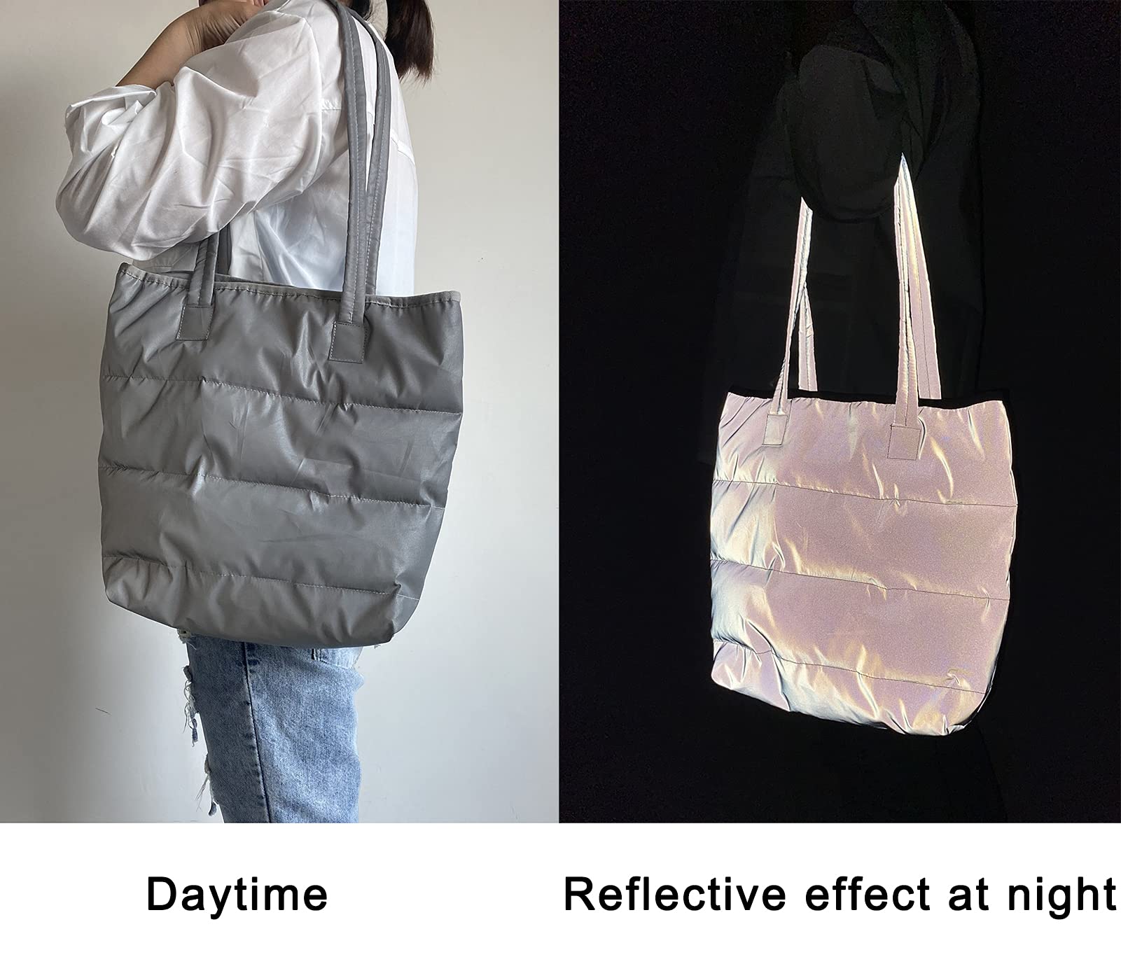 LZLRUN Reflective Shoulder Bags for Women - Waterproof Crossbody Purse with Adjustable Strap, Lightweight Travel Handbag for Gym, Running, Cycling & Night Safety