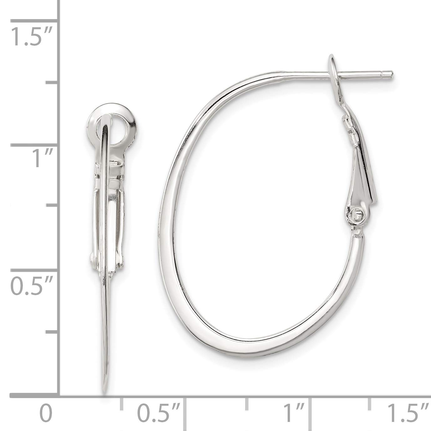 Sterling Silver Polished Hoop Earrings for Women - 925 Silver Classic Round Hoop Earrings - Elegant Everyday Jewelry for Casual & Formal Occasions