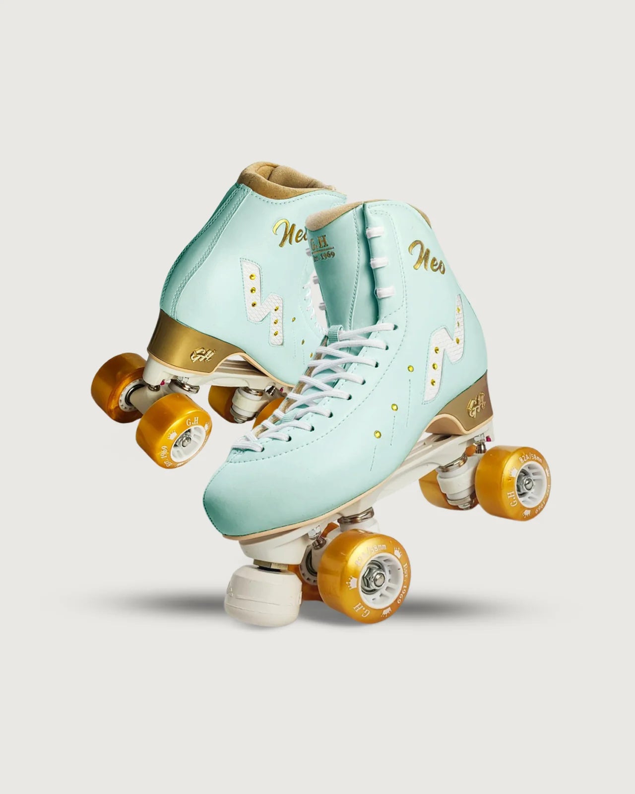 GH Neo Quad Roller Skates for Adults - Adjustable Outdoor & Indoor Rollerblades with Light-Up Wheels - Perfect for Fitness, Rink Skating, and Retro Roller Disco Parties