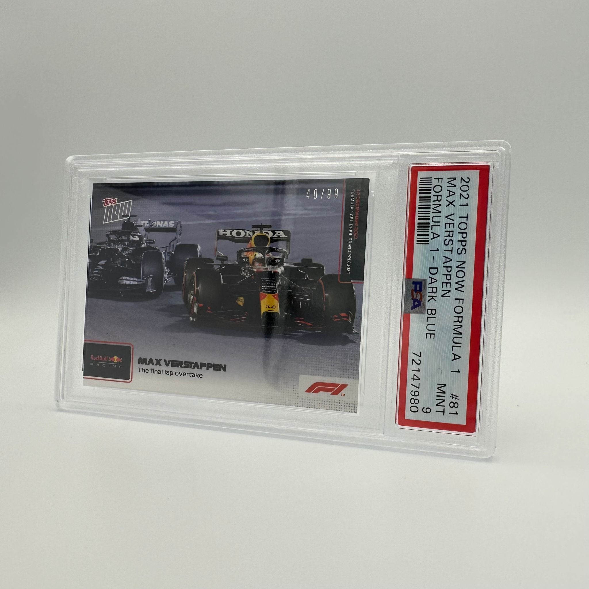 PSA 9 Graded The Final Lap Overtake #81/99 - Rare NASCAR Trading Card for Collectors & Racing Fans | Perfect for Display, Investment & Memorabilia Collections