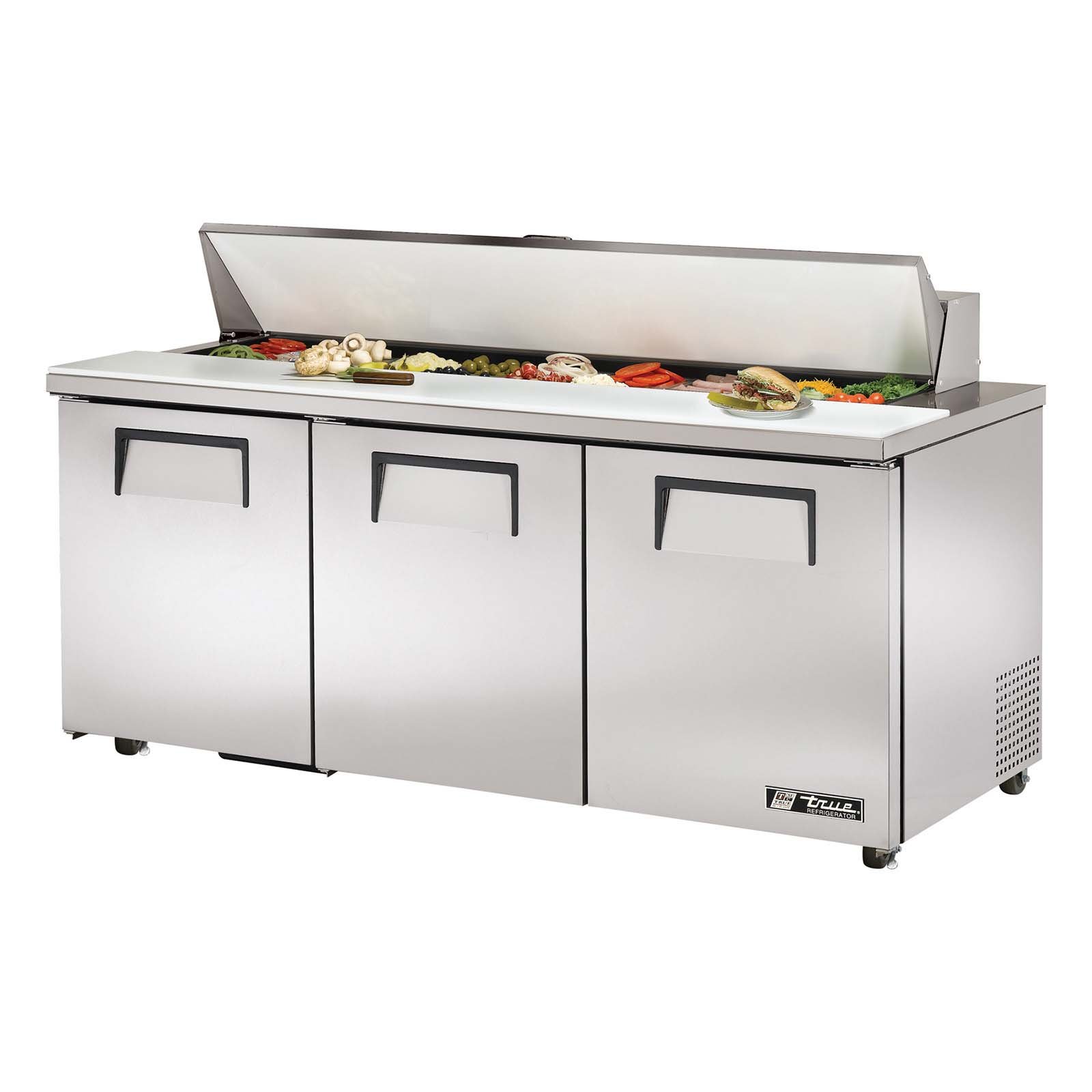 True ADA Compliant 19 Cu Ft Commercial Sandwich/Salad Refrigerator with 18 Pans - Perfect for Restaurants, Delis & Cafes