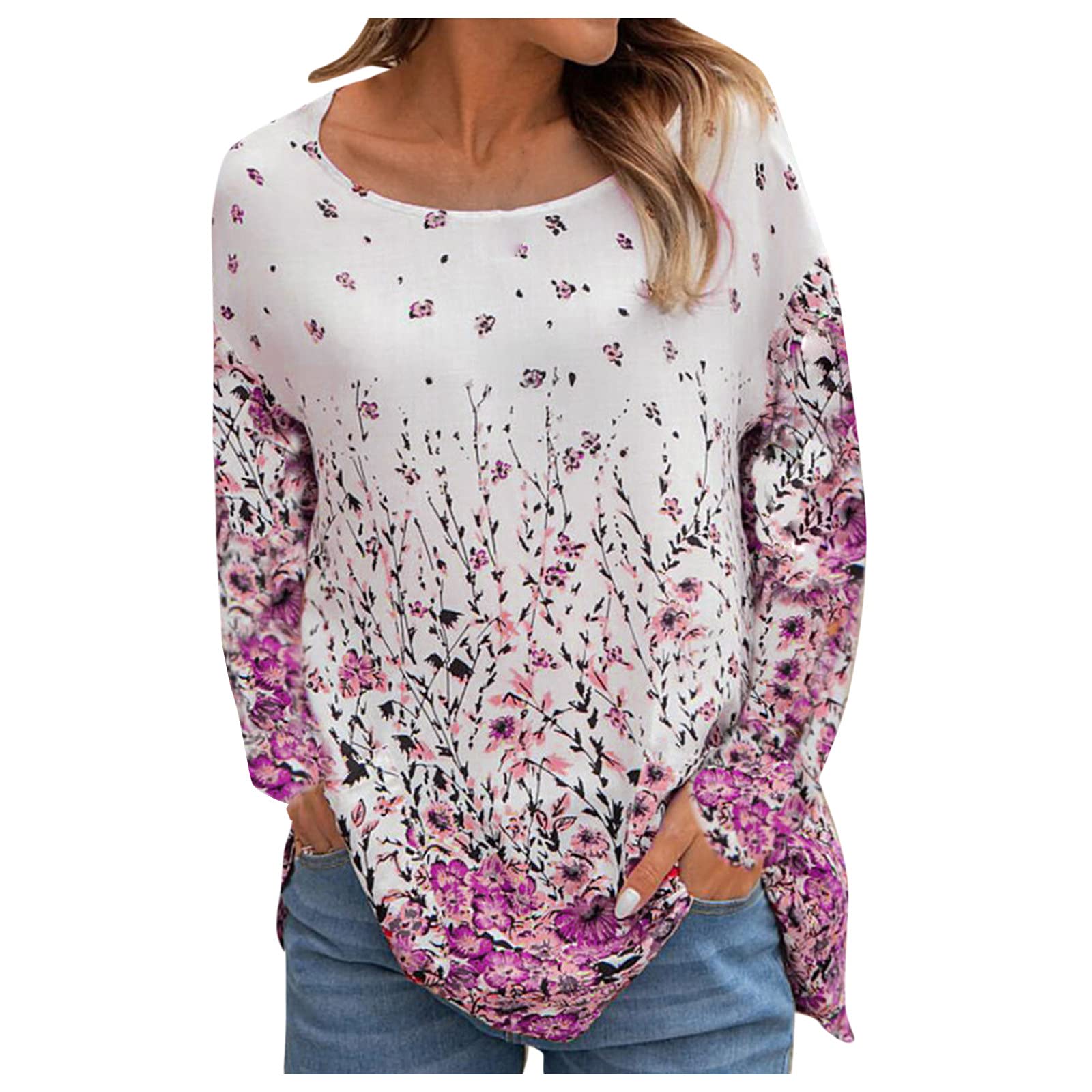 Women's Casual Short Sleeve Patchwork Color Block Loose Fit Tunic Top Blouse - Plus Size White Tee Shirt for Everyday Wear, Office & Summer Outfits