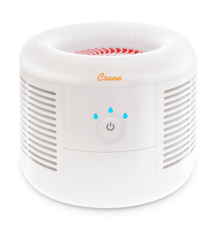 Crane 2.5 PPM True HEPA Air Purifier for Home, Office & Bedroom - Filters Allergens, Dust, Smoke & Pet Dander - Quiet Air Cleaner for Allergy & Asthma Relief (White)