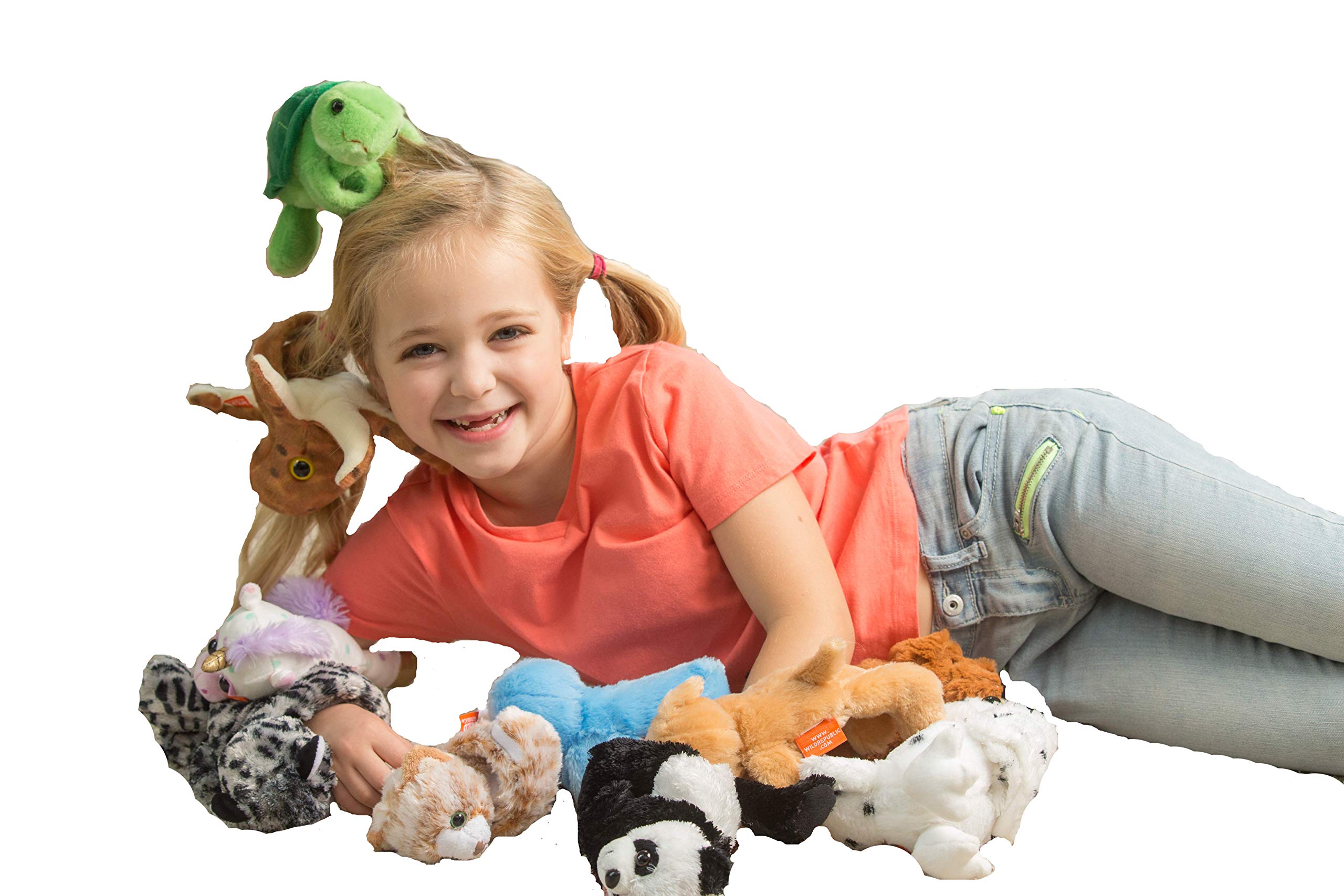 Wild Republic Huggers Otter Plush Toy - 8 Inch Soft Stuffed Animal with Slap Bracelet for Kids | Cute Gift for Birthdays, School Rewards & Cuddling Companion