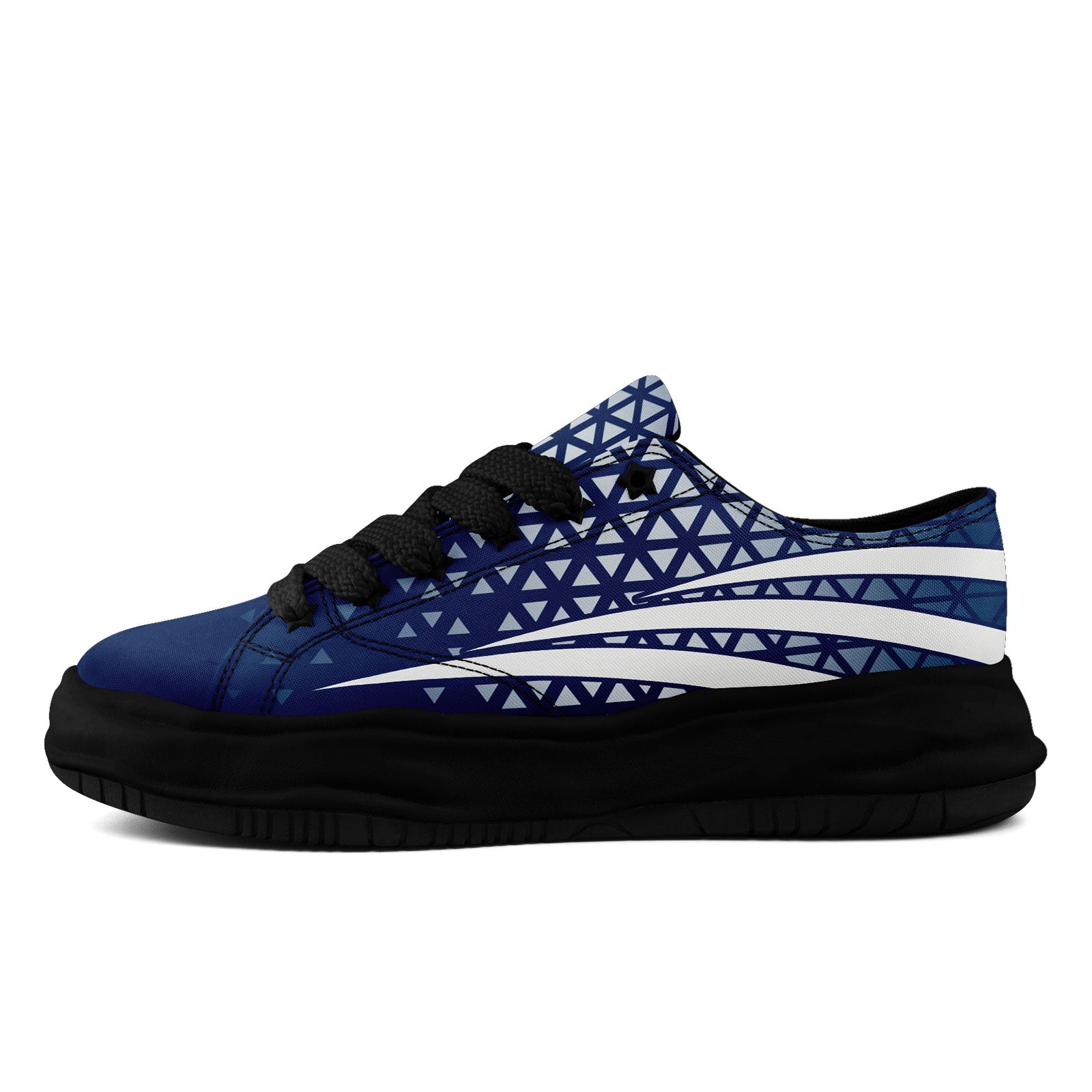 Custom Blue & White Indiana Shoes - Personalized Sneakers for Men & Women (Style FN038 D023003, Size 14) - Perfect for Sports, Casual Wear & Gift Giving