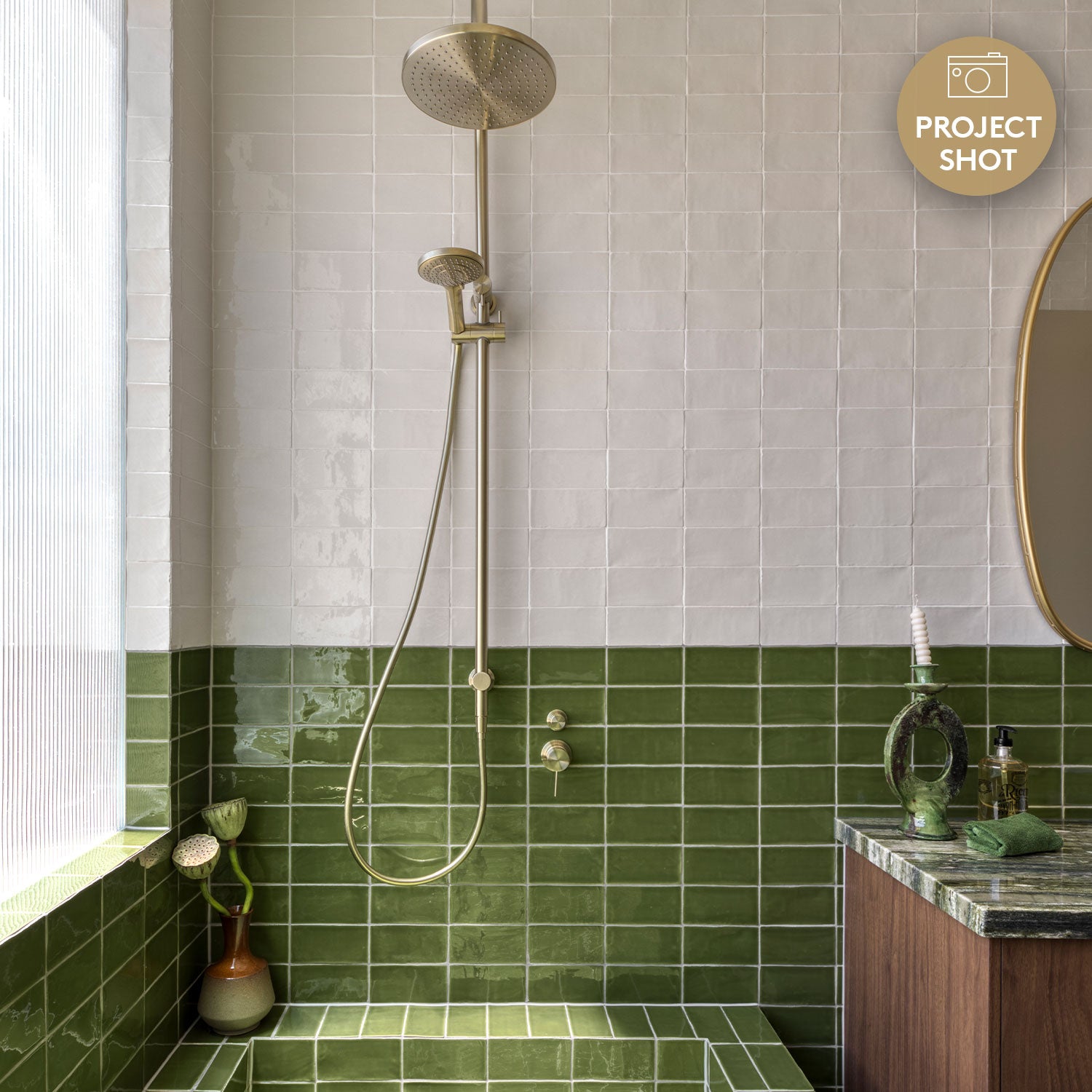 Manhattan Avocado 75x300 Gloss Subway Tile - Premium Ceramic Wall Tile for Kitchen Backsplash, Bathroom & Shower - Easy to Clean & Stain Resistant