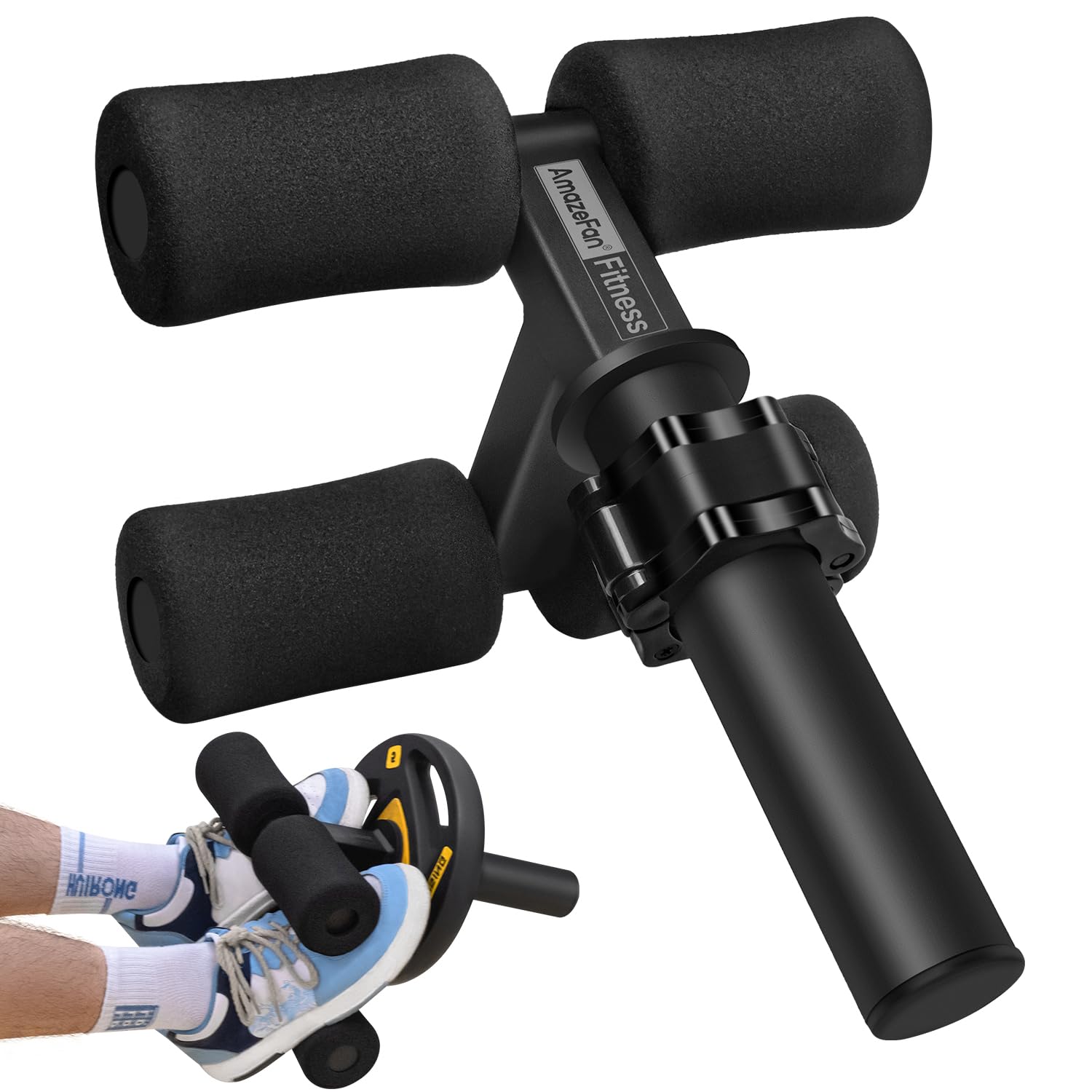 AmazeFan Tib Bar - Premium Tibialis Trainer for Leg Workout & Strength Training | Knees Over Toes Tibia Dorsi Calf Machine for Calves, Shins & Ankles | Fits 2