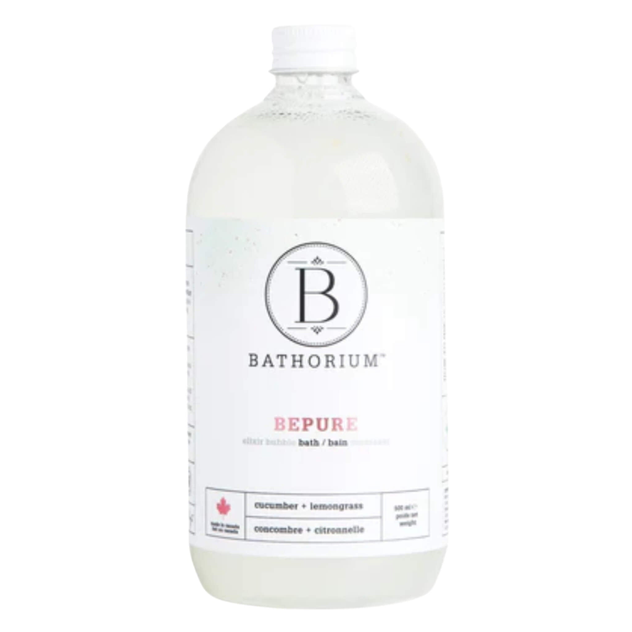 BePure Cucumber & Lemongrass Bubble Bath Elixir - Relaxing Aromatherapy Soak for Stress Relief & Skin Hydration - Perfect for Spa Nights & Self-Care Rituals