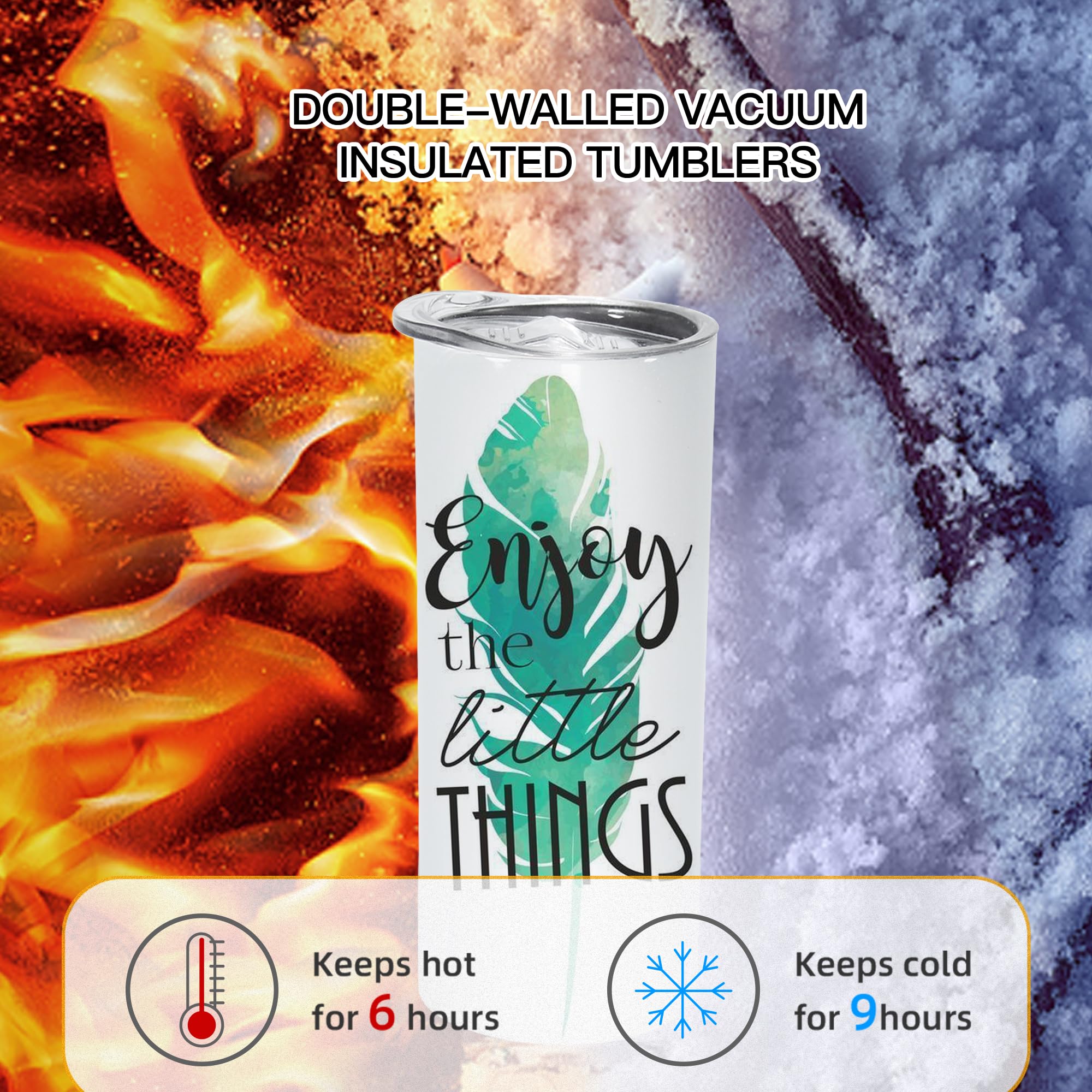 15oz Sublimation Blank Skinny Tumblers 25-Pack with Lids & Straws - Stainless Steel Insulated Travel Mug, Double Wall Vacuum Cup for Coffee, Juice & Cold Drinks - Perfect for Gym, Office, Hiking & Outdoor Activities