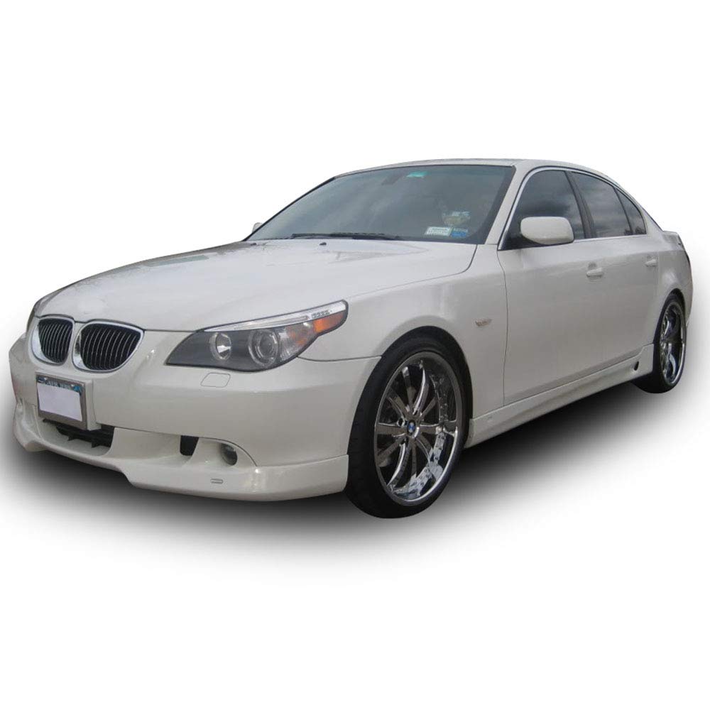 FREEMOTOR802 Side Skirts for 2004-2009 BMW E60 - A Style Unpainted Black PU Rocker Panels | Perfect for Car Customization & Body Kit Upgrades