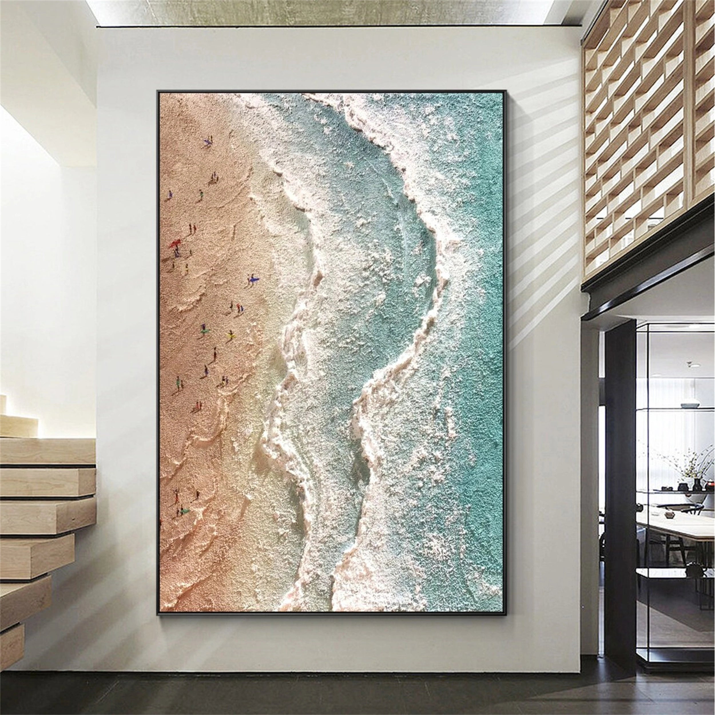 Ocean and Sky Painting #OS 053 - Stunning Seascape Wall Art for Home & Office Decor - Perfect for Living Room, Bedroom or Beach House
