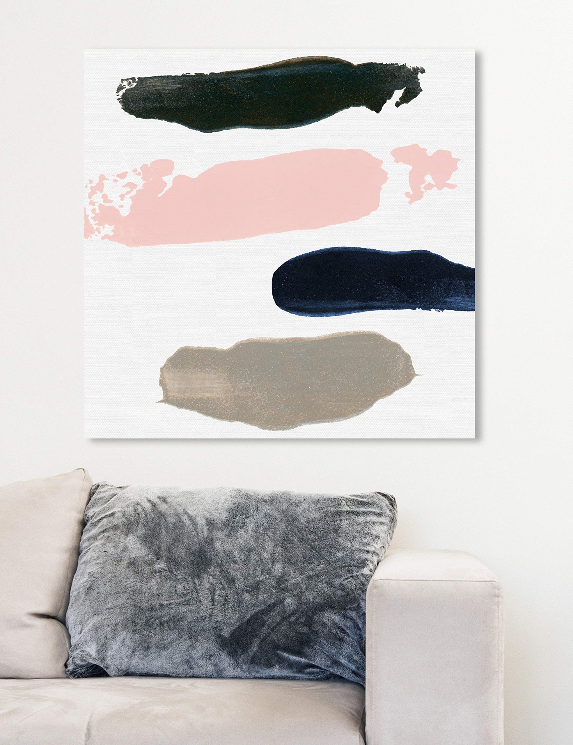Abstract Wall Art Canvas Prints by Oliver Gal Artist Co. - Pink & Black Modern Home Decor, 24x24 Inches - Perfect for Living Room, Bedroom & Office Wall Decoration