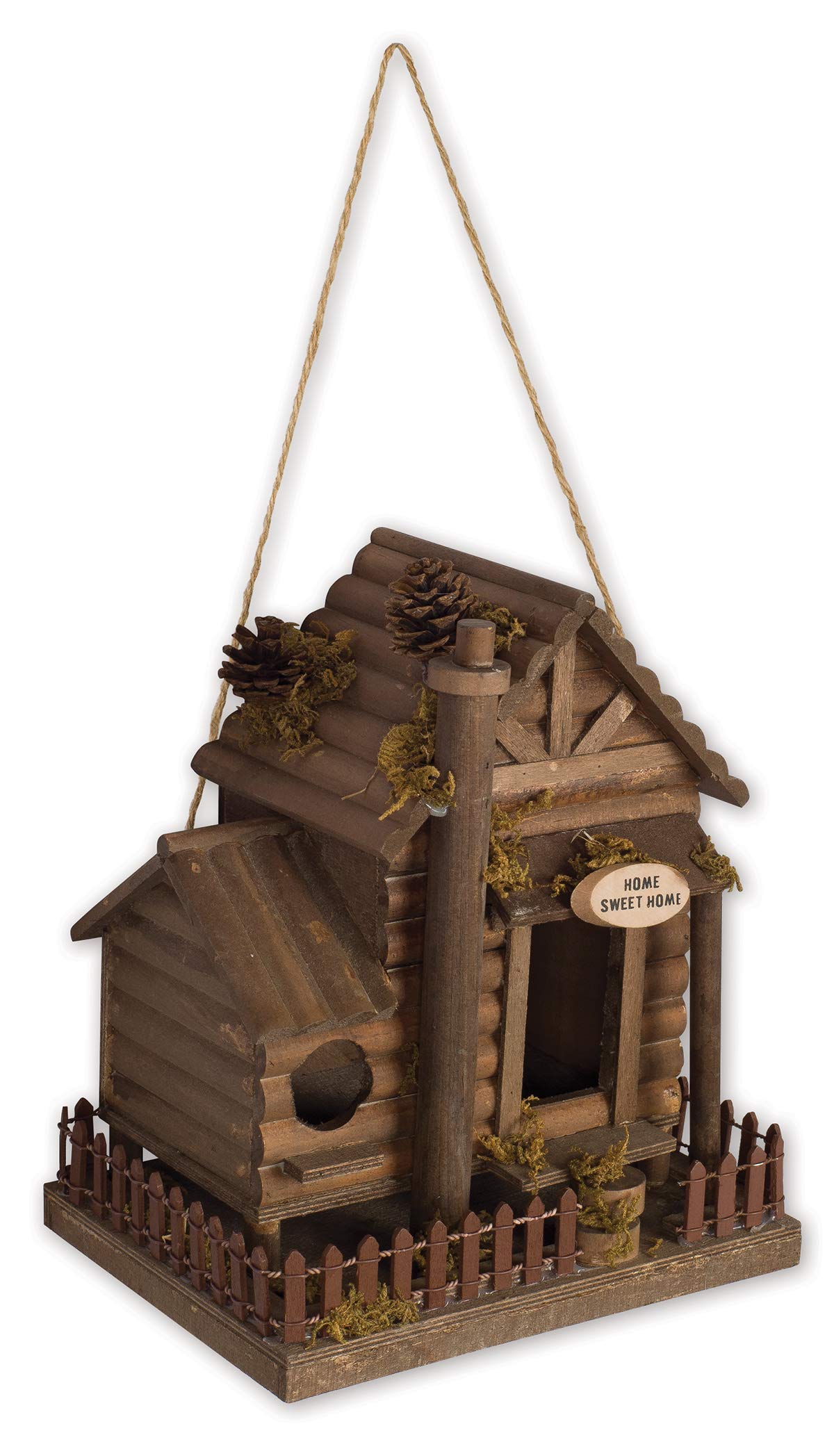 Sunset Vista Designs BPS-01 Welcome to The Woods Decorative Birdhouse - Handcrafted Wooden Bird House for Garden, Yard & Outdoor Decor - Perfect for Attracting Birds & Enhancing Nature-Inspired Home Decor