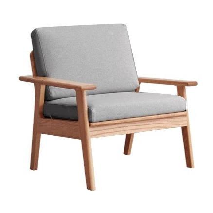 Japanese Style 3-Seater Fabric Sofa - Solid Oak & Pine Wood Frame - Perfect for Living Room, Lounge, or Zen Home Decor