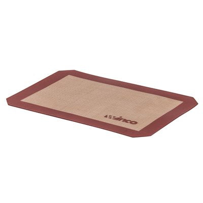 Winco 1/4 Size Silicone Baking Mat - 8.25 x 11.75 Inches - Non-Stick, Reusable & Heat-Resistant for Cookies, Pastries & Baking - Perfect for Home & Commercial Kitchens