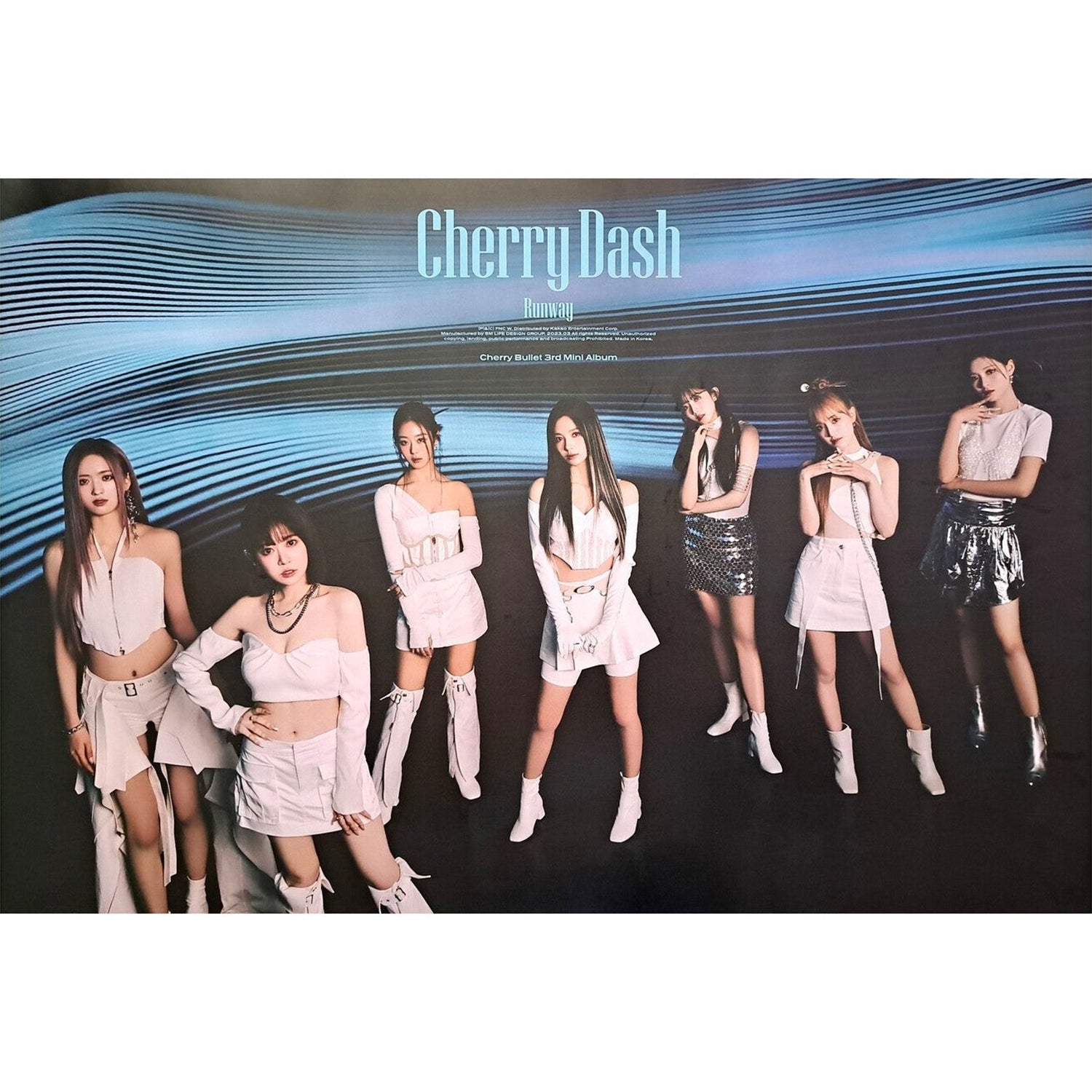 CHERRY BULLET 3rd Mini Album 'CHERRY DASH' Official Poster - K-Pop Merchandise for Fans, Room Decor & Gift Idea
