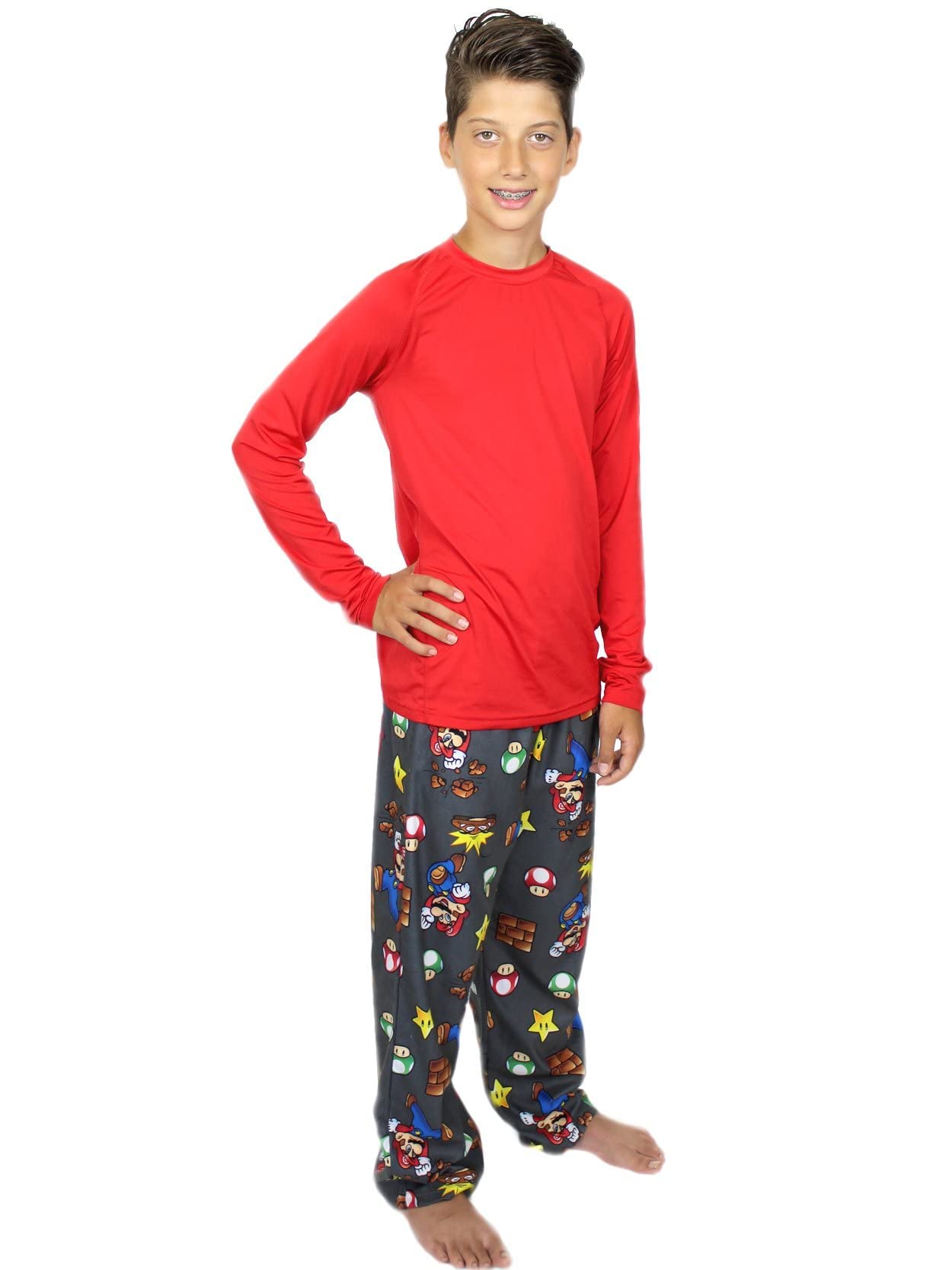 Super Mario Boys Pajama Pants - Nintendo Themed Sleepwear for Kids - Comfortable Cotton Pajama Bottoms for Boys - Perfect for Sleepovers, Gaming Nights & Birthday Gifts