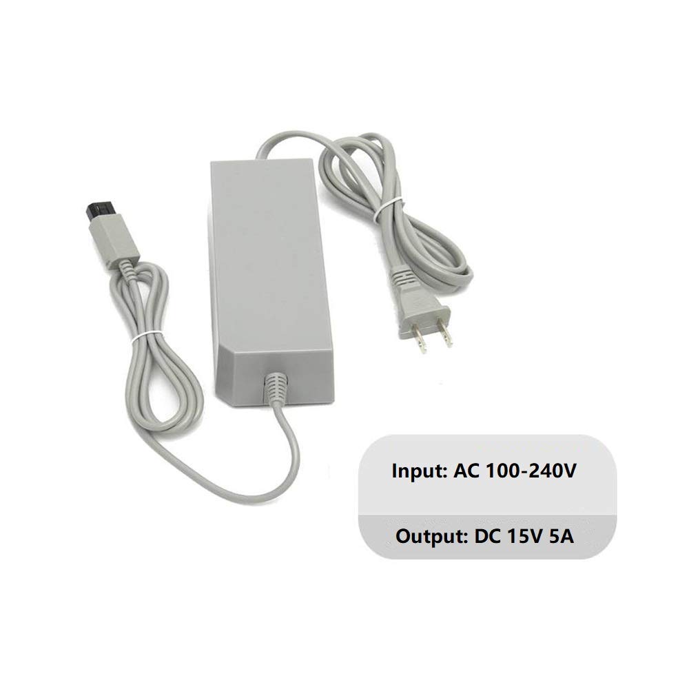 Universal Power Supply Adapter Charger with US Plug - Compatible with Nintendo Wii Console System - Perfect for Gaming Setup & Home Entertainment