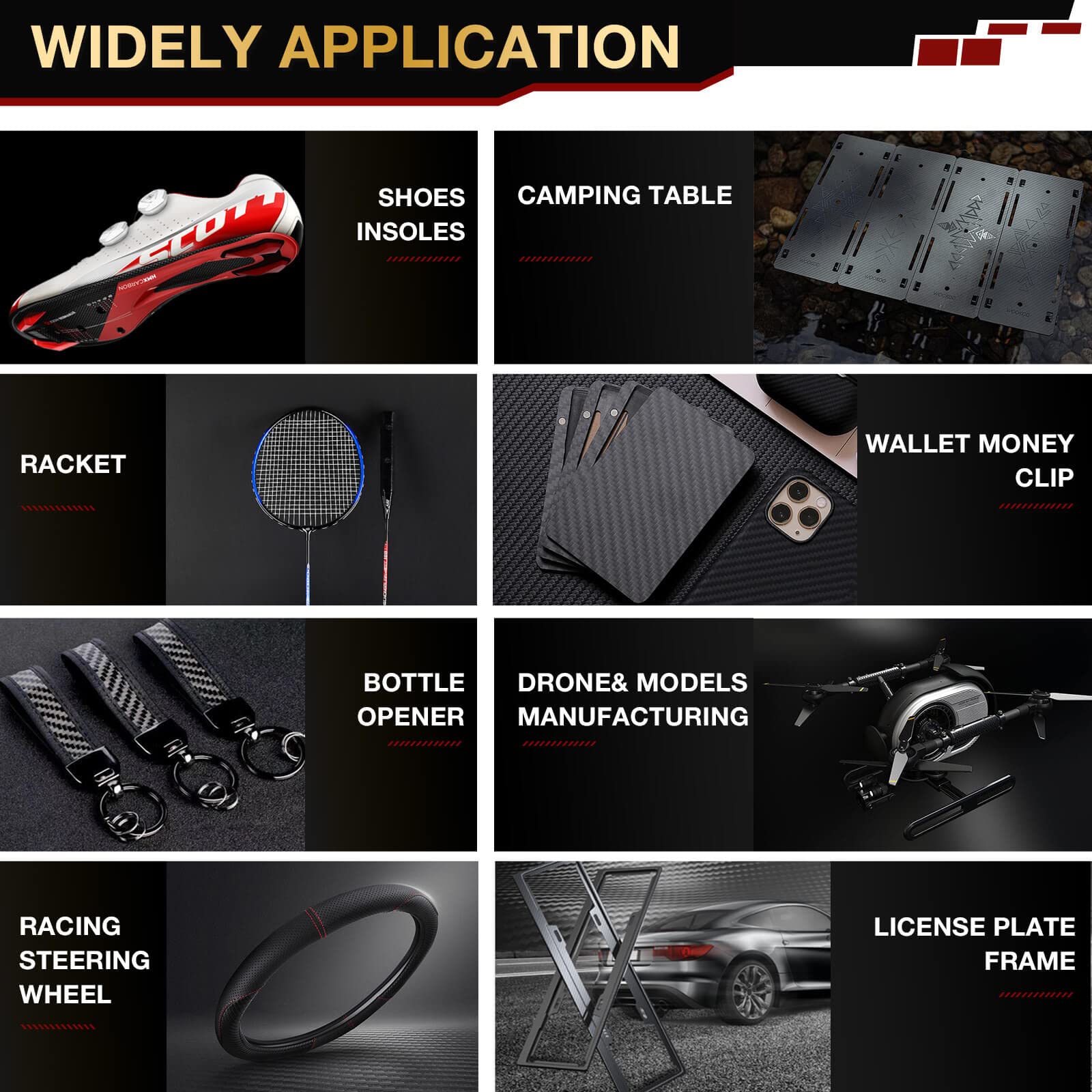 ARRIS 3K Carbon Fiber Sheet 400x500mm - 0.5mm to 6mm Thickness Options (Plain/Glossy Finish) - Lightweight & Durable Carbon Fiber Panel for DIY Projects, RC Cars, Aerospace, and Automotive Applications