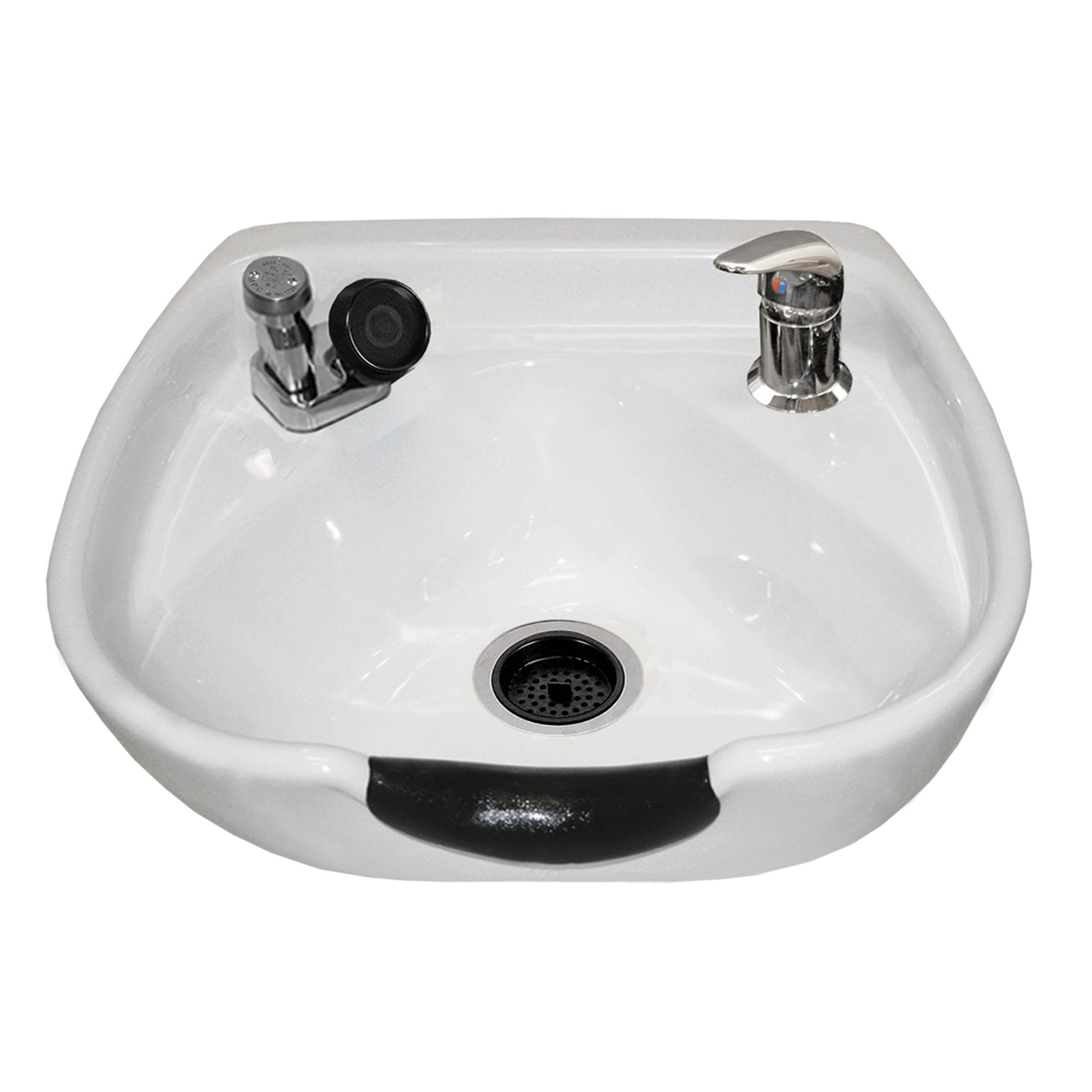 Jeffco Wall Mounted Porcelain Shampoo Bowl - Salon & Barber Sink with Adjustable Faucet for Hair Washing & Styling - Perfect for Professional Salons, Spas & Home Use
