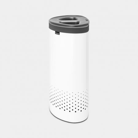 55L White Laundry Hamper with Selector - Perfect for Bedroom, Bathroom, and Dorm Organization