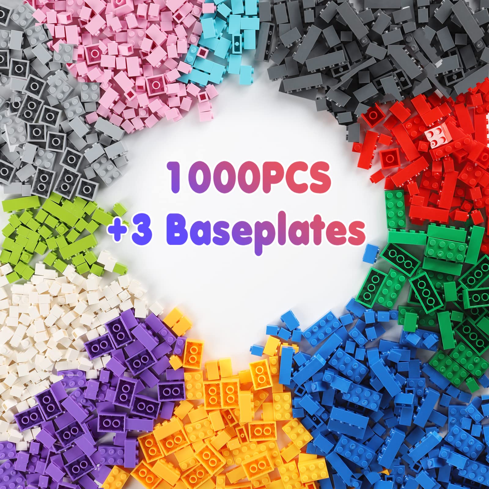 1000pcs Classic Building Blocks - Compatible with Major Brands for Kids 6-12 | STEM Learning Toy for Boys & Girls | Creative Play & Gift Idea