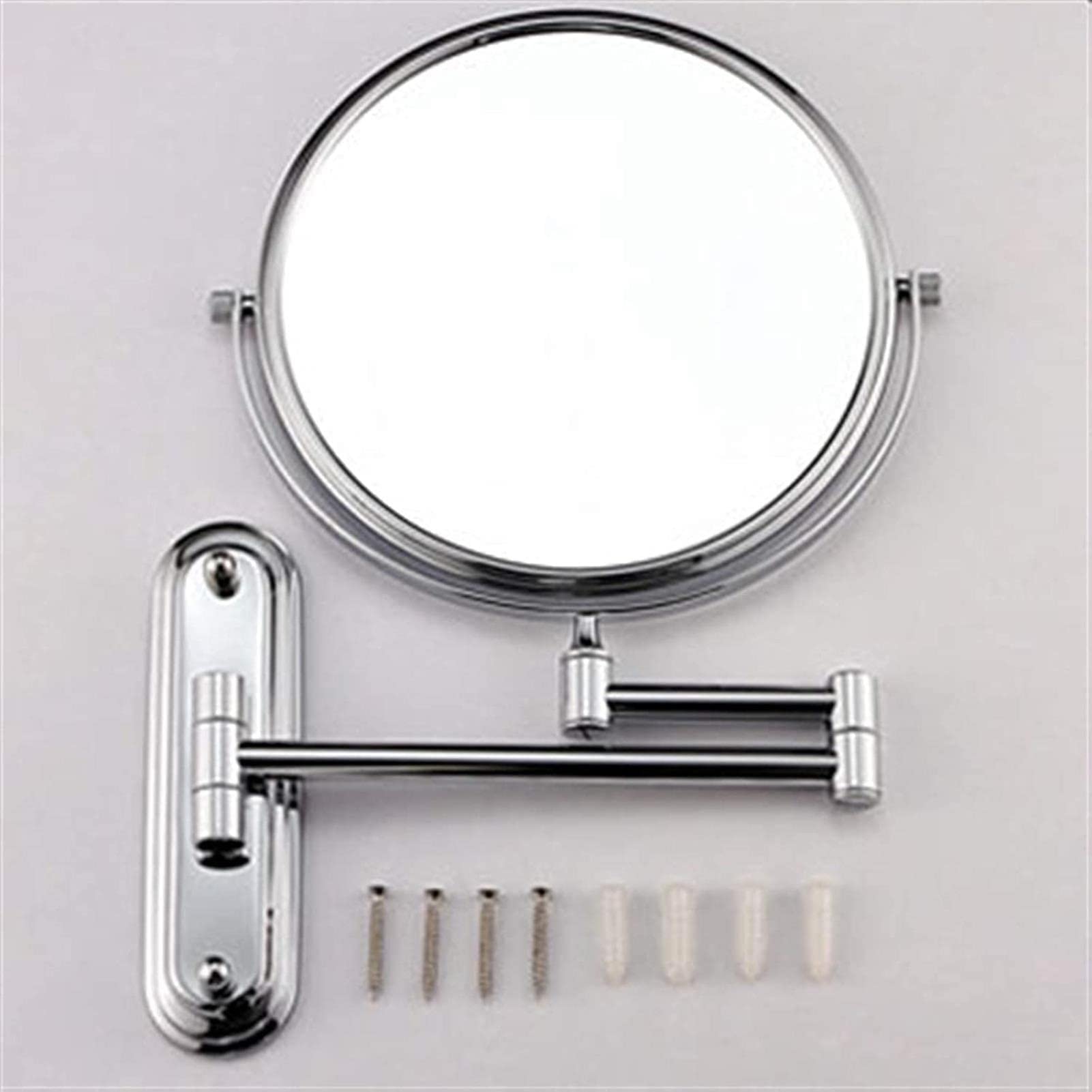 360° Rotating Wall Mounted Makeup Mirror - 10x Magnification Vanity Mirror with Extendable Arm for Bathroom, Shaving & Cosmetic Use (Bronze) - Perfect for Daily Makeup, Grooming & Salon Styling