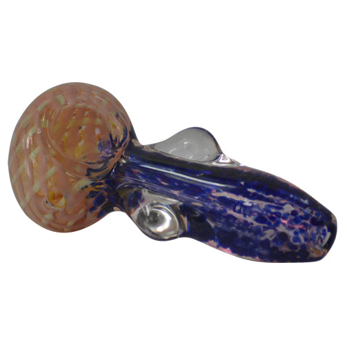 Purple Ocean Spoon Pipe - Glass Smoking Pipe for Herbs & Tobacco | Portable & Durable Design for Travel, Hiking & Outdoor Use
