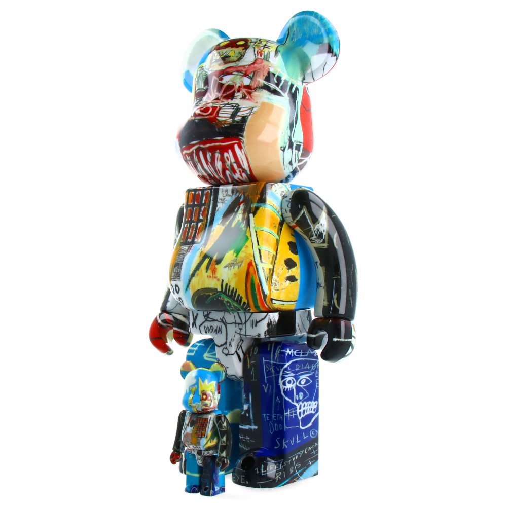 400% + 100% Bearbrick Jean Michel Basquiat Special Edition Collectible Art Figure - Perfect for Home Decor, Office Display, and Pop Art Collections