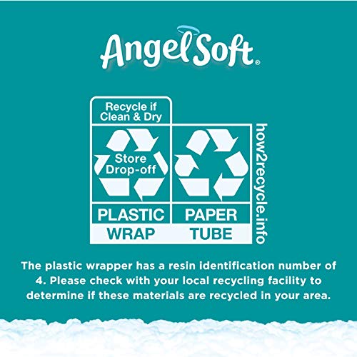 Angel Soft Toilet Paper - 12 Mega Rolls (Equivalent to 24 Regular Rolls) | Ultra Soft & Strong Bath Tissue for Home, Office & Travel Use