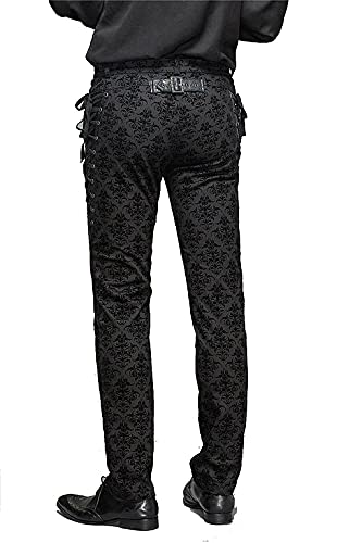 Premium Men's Cotton Dress Pants - Victorian Style Formal Black Trousers for Weddings, Business & Evening Events | Comfortable & Elegant Office Attire