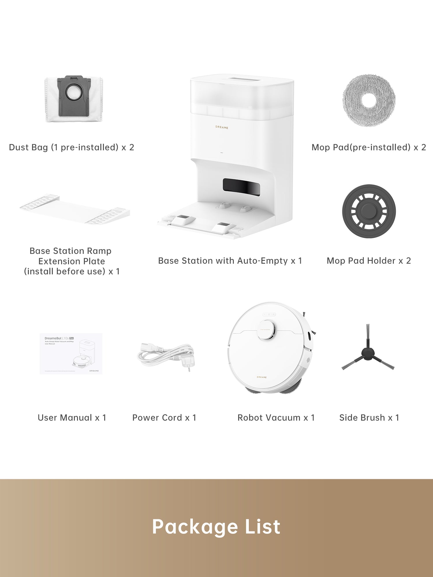 Dreame L10s Plus Robot Vacuum and Mop Cleaner with Auto Empty Dock Station - Smart Self-Cleaning for Hardwood Floors & Carpets - Perfect for Pet Hair, Dust & Daily Home Cleaning