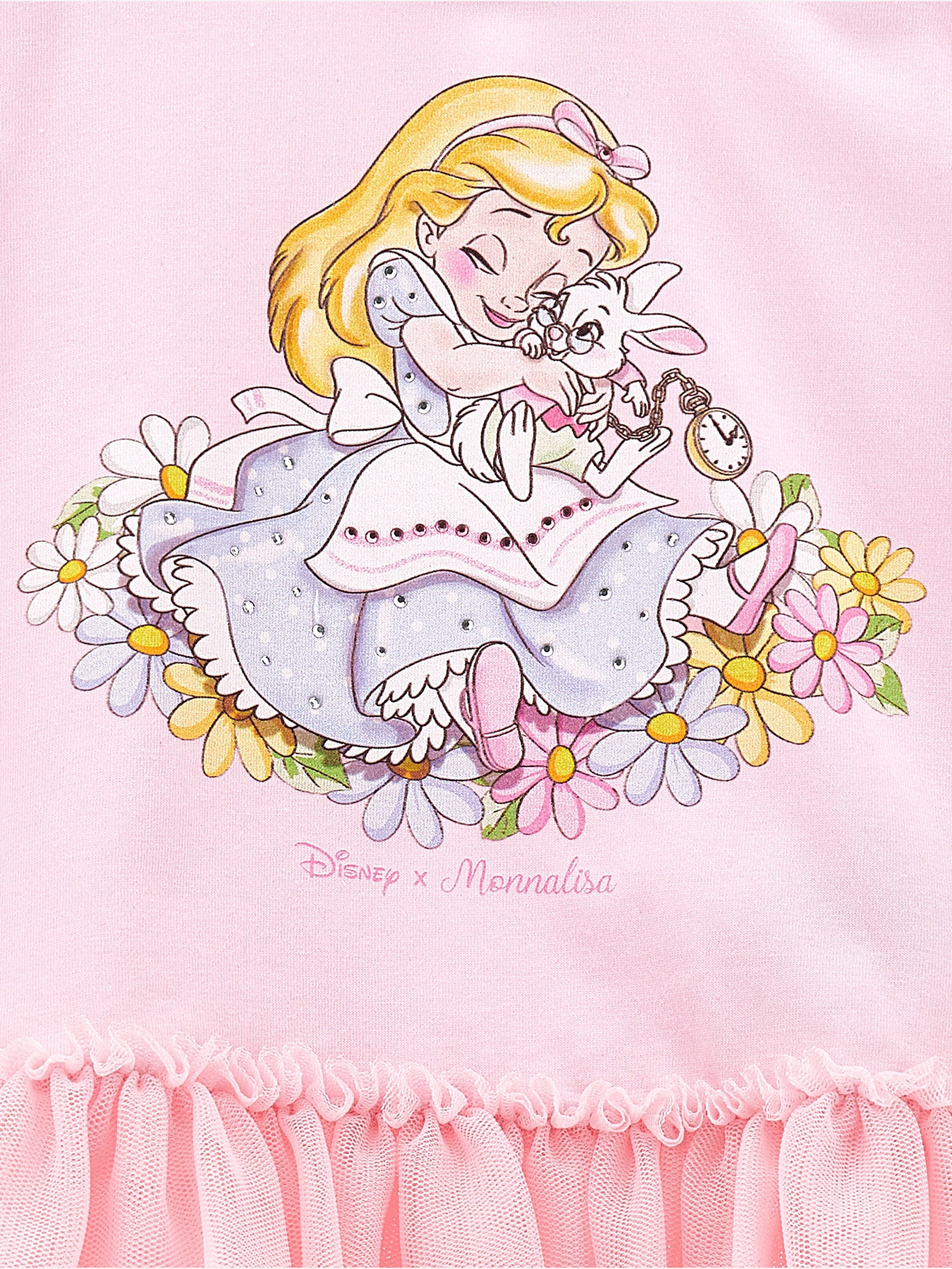 Adorable Pink Alice in Wonderland Baby Girls T-Shirt - Perfect for Dress-Up, Birthday Parties & Disney-Themed Outfits