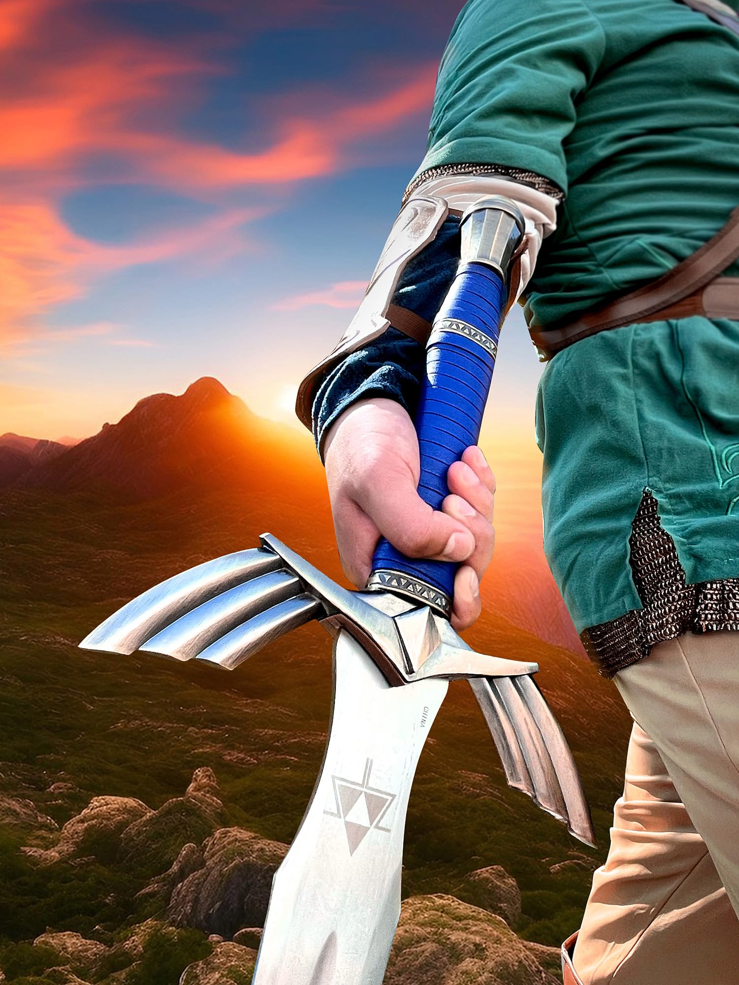 Fantasy Swords of Master Swords Replica Collection - Dull Blade for Collectors, LARP, Cosplay & Gifts (6013-Blue) | Perfect for Medieval Themed Parties, Halloween Costumes & Display Decor