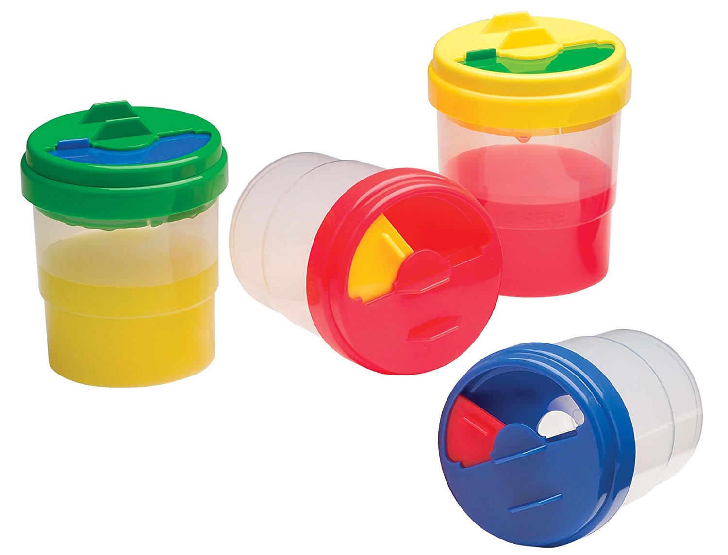 ALEX Toys Artist Studio Non-Spill Paint Cups for Kids - 7 Vibrant Colors, No Mess Art Supplies for Painting - Perfect for Classroom, Home & DIY Crafts