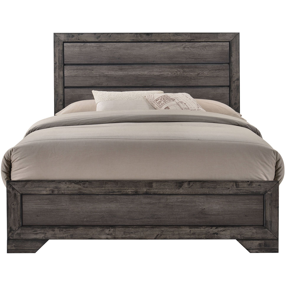 Nathan Panel Bedroom Set - Queen Size Wooden Bed Frame with Nightstands & Dresser - Modern Farmhouse Bedroom Furniture for Master Bedroom & Guest Room