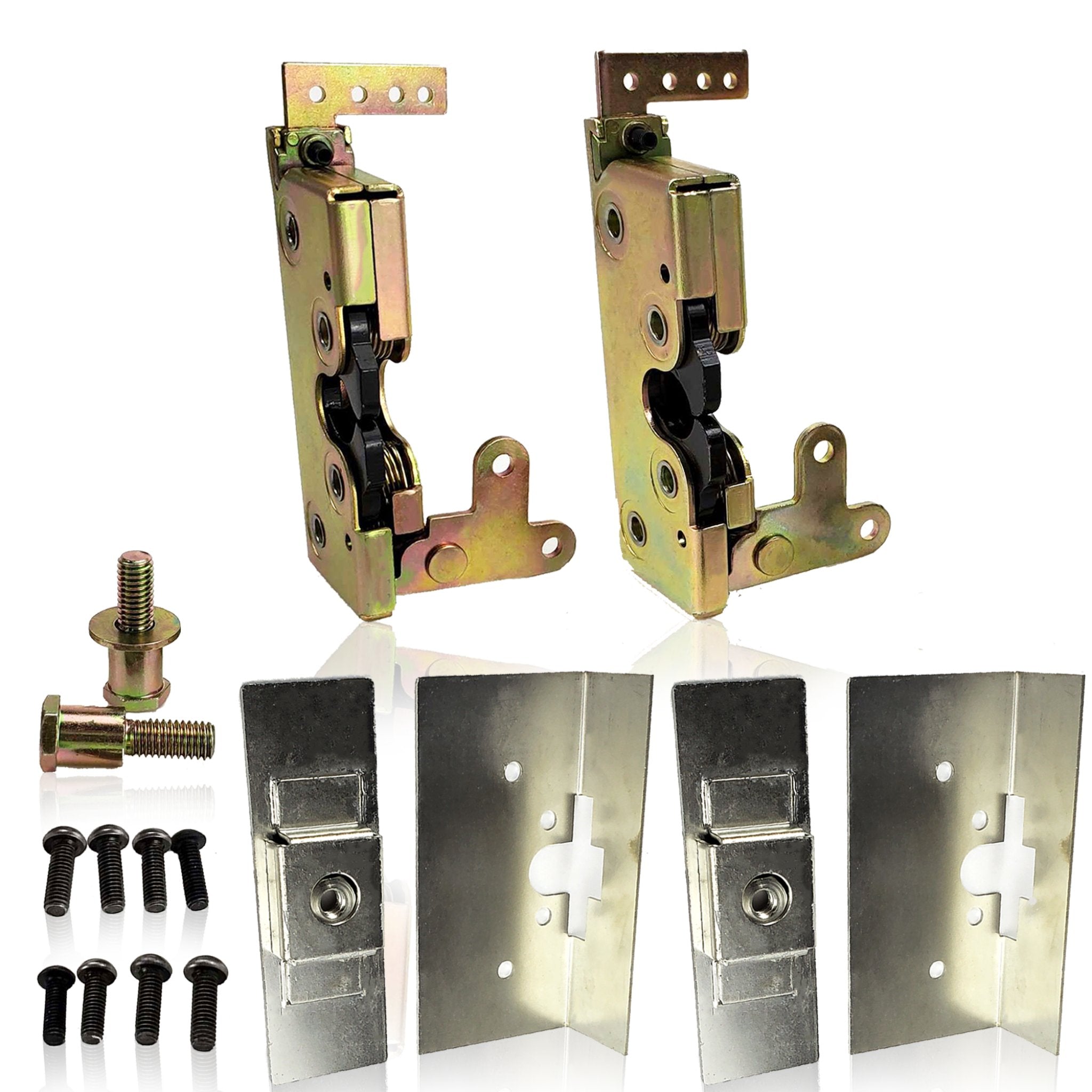 1901-1907 Oldsmobile Model B Bear Claw Door Latch Kit with Slimline Design & Mounting Plates - Complete Installation Set for Classic Car Restoration Projects