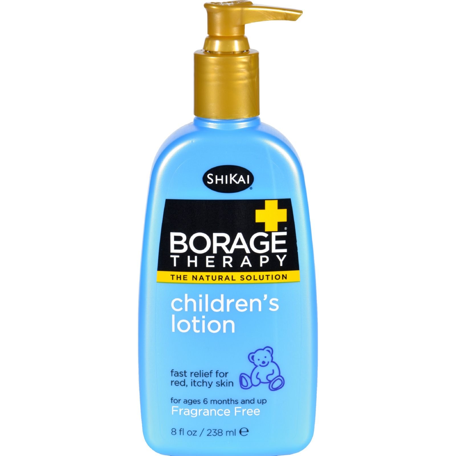 Shikai Borage Dry Skin Therapy Lotion for Kids - 8 Oz | Natural Moisturizing Formula for Sensitive Skin | Perfect for Daily Hydration & Eczema Relief