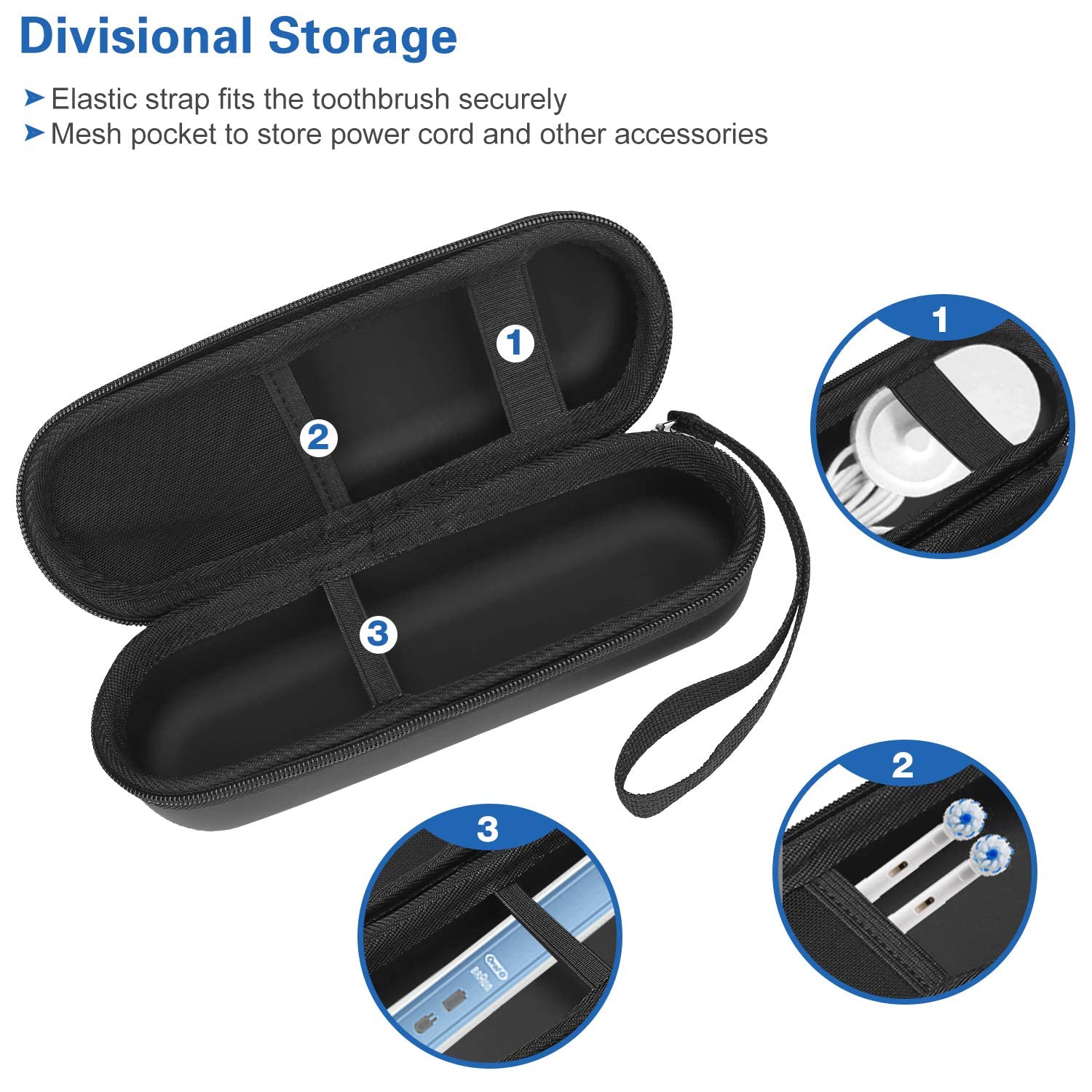 ProCase Electric Toothbrush Travel Case with Hard Protective Cover - Waterproof & Compact Design for Oral B, Philips Sonicare - Perfect for Travel, Camping & Gym Use