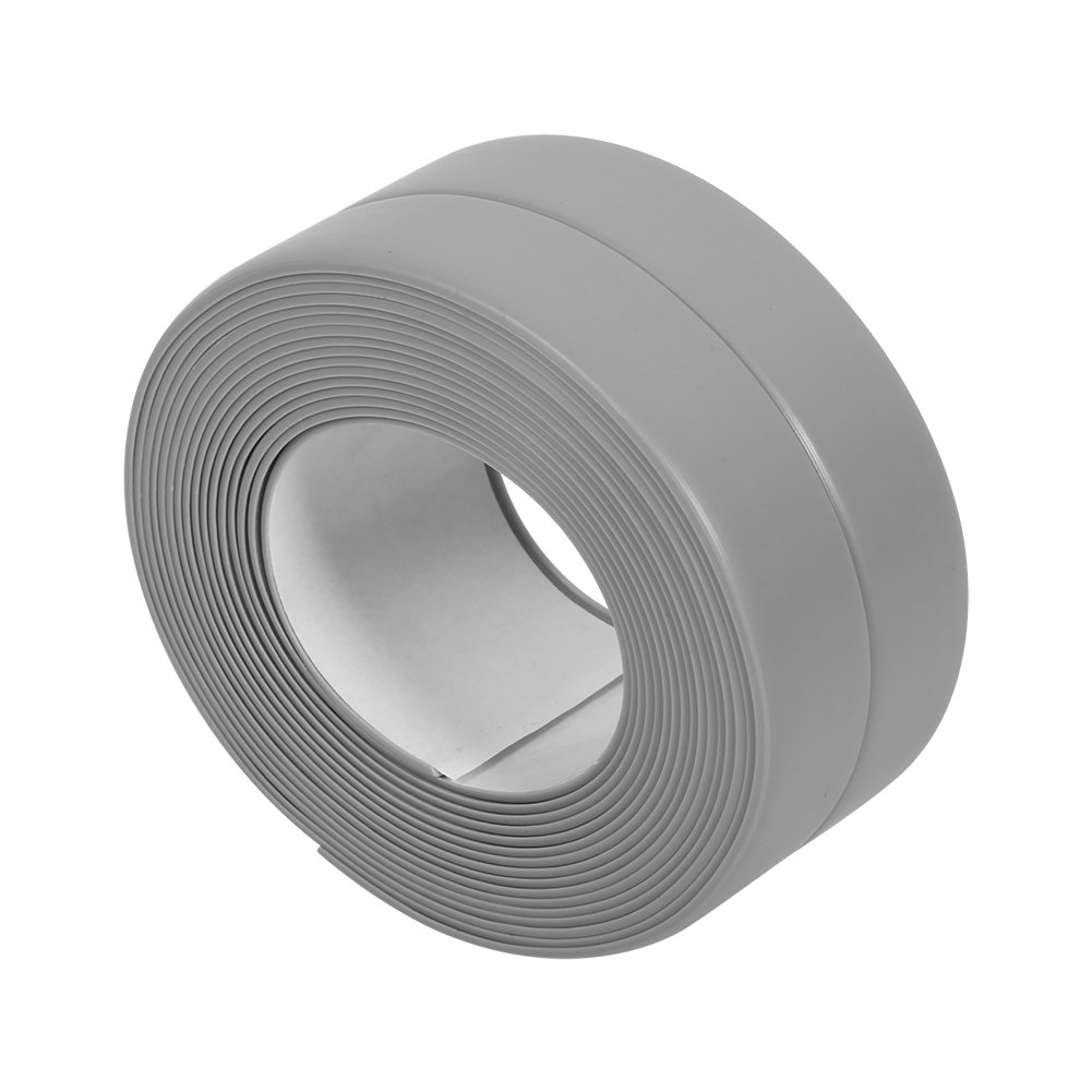 Self-Adhesive Caulk Strip Tape - 38mm x 3.2M (10.5Ft) Waterproof Sealing Tape for Kitchen Sink, Bathroom, Toilet, Bathtub & Floor - Grey Decorative Edge Trim - Perfect for Home Renovation & DIY Projects