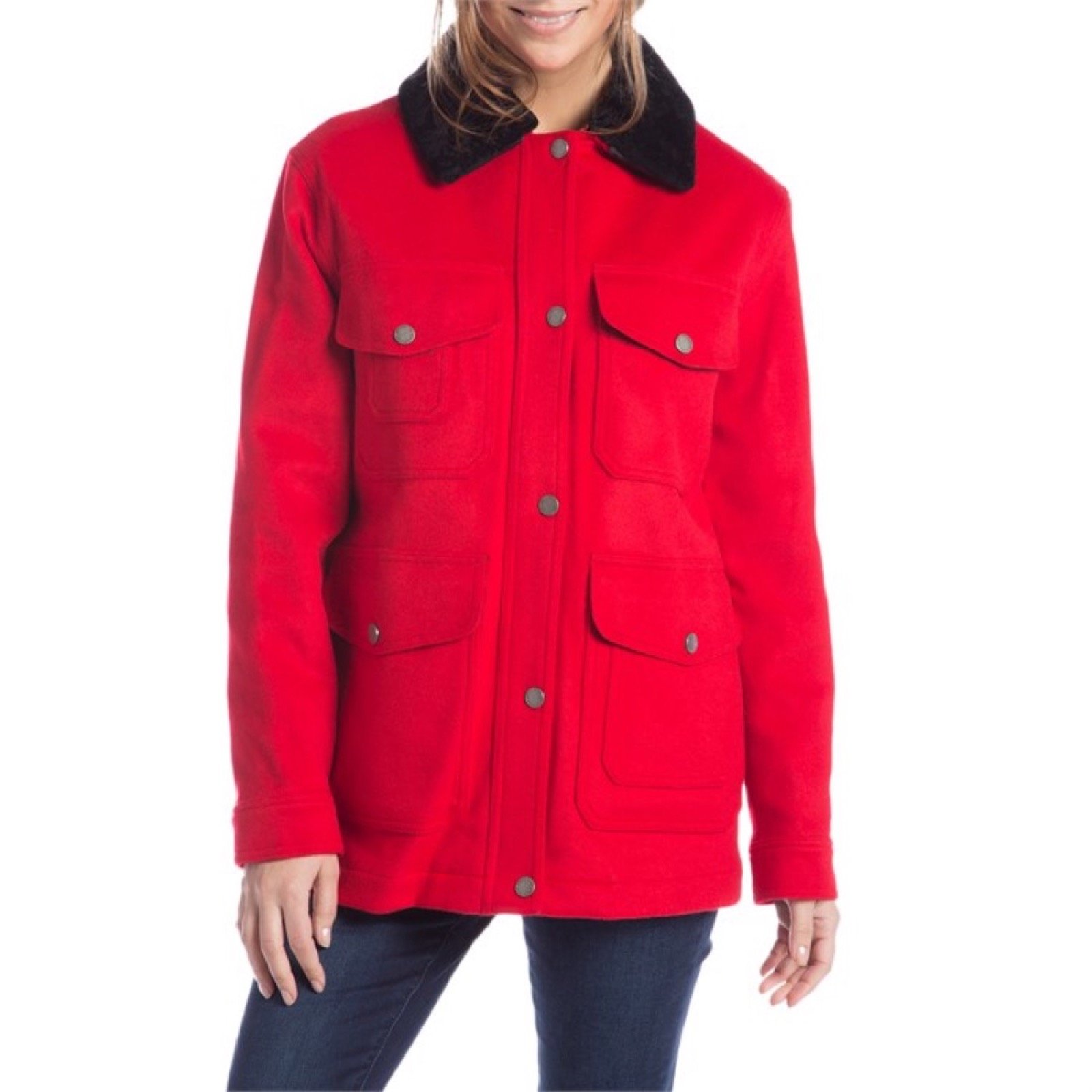 PENDLETON Women's Manchester Waterproof Field Coat Jacket - Red, Medium Size - Outdoor Hiking, Camping & Rainy Day Protection
