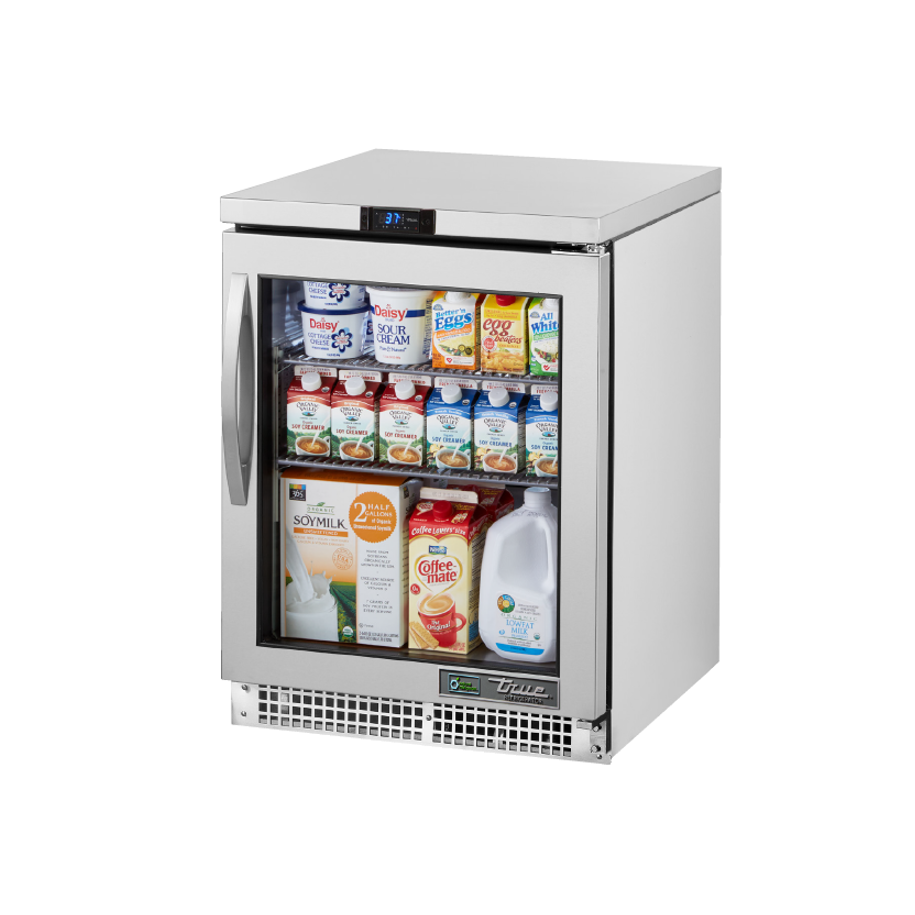 24 Inch Undercounter Refrigerator with Glass Door - Compact Commercial Fridge for Bars, Restaurants & Home Use - True Refrigeration TUC 24G FGD01