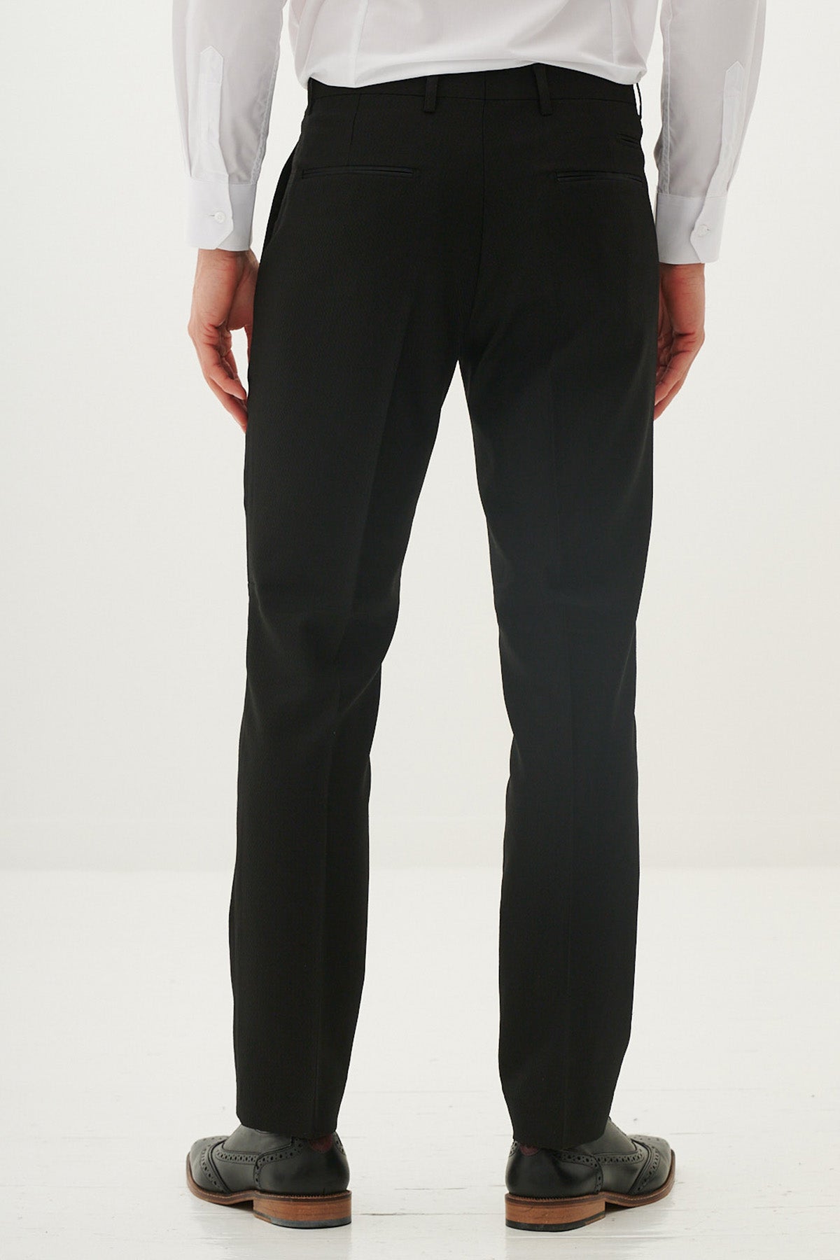DALTON Black Diamond Trousers for Men - Premium Stretch Dress Pants for Business & Office Wear - Comfortable Formal Work Pants for Professionals