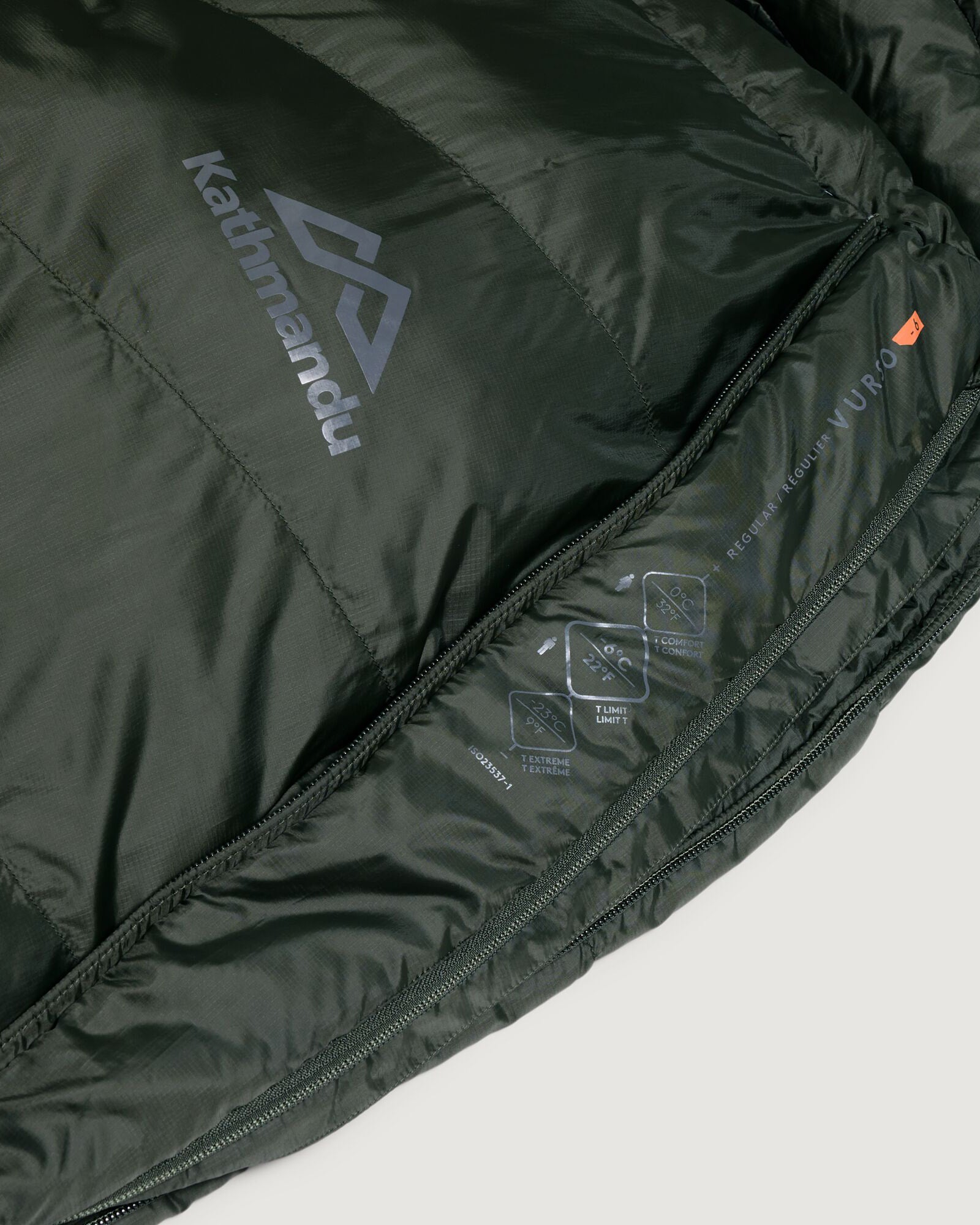 Vurso 6°C Sleeping Bag - Lightweight & Compact for Camping, Hiking, Backpacking - Dark Moss/Beech Color - Perfect for Outdoor Adventures